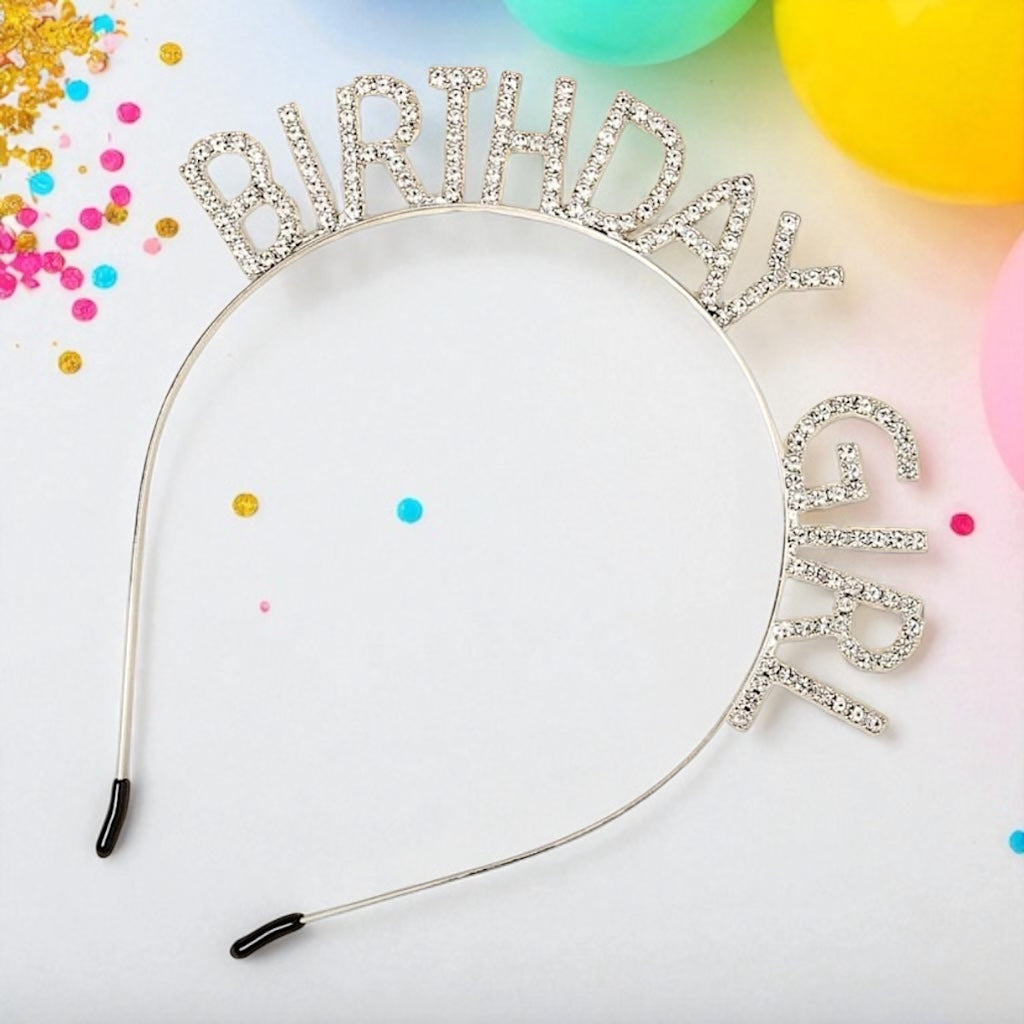 Birthday Headband - Rhinestone Headband, Rhinestone Headpiece, Birthday Headpiece, Birthday Party, It’s My Birthday - Rhythms of Grace Creative