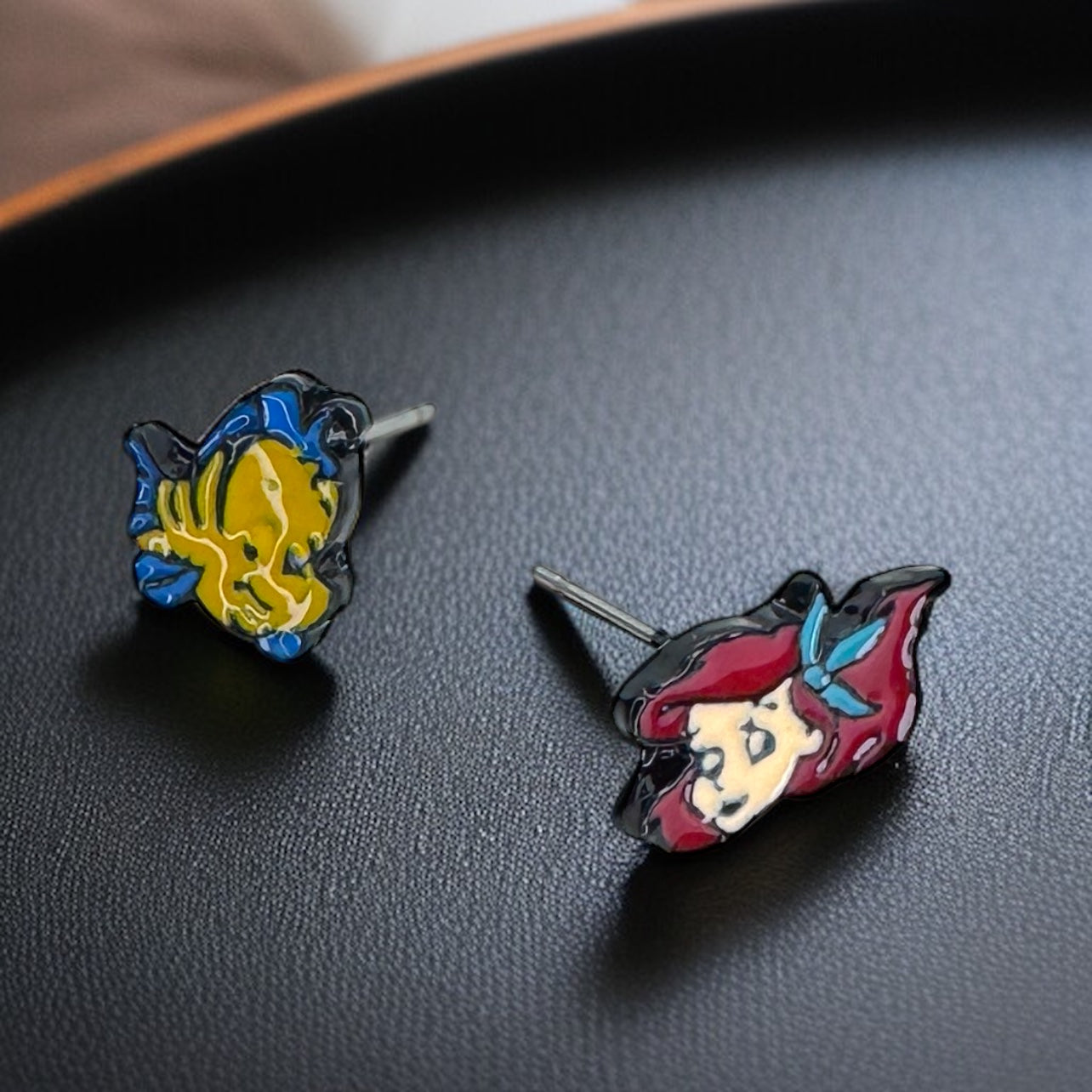 Dive into Whimsy with Mismatched Little Mermaid Stud Earrings! ✨