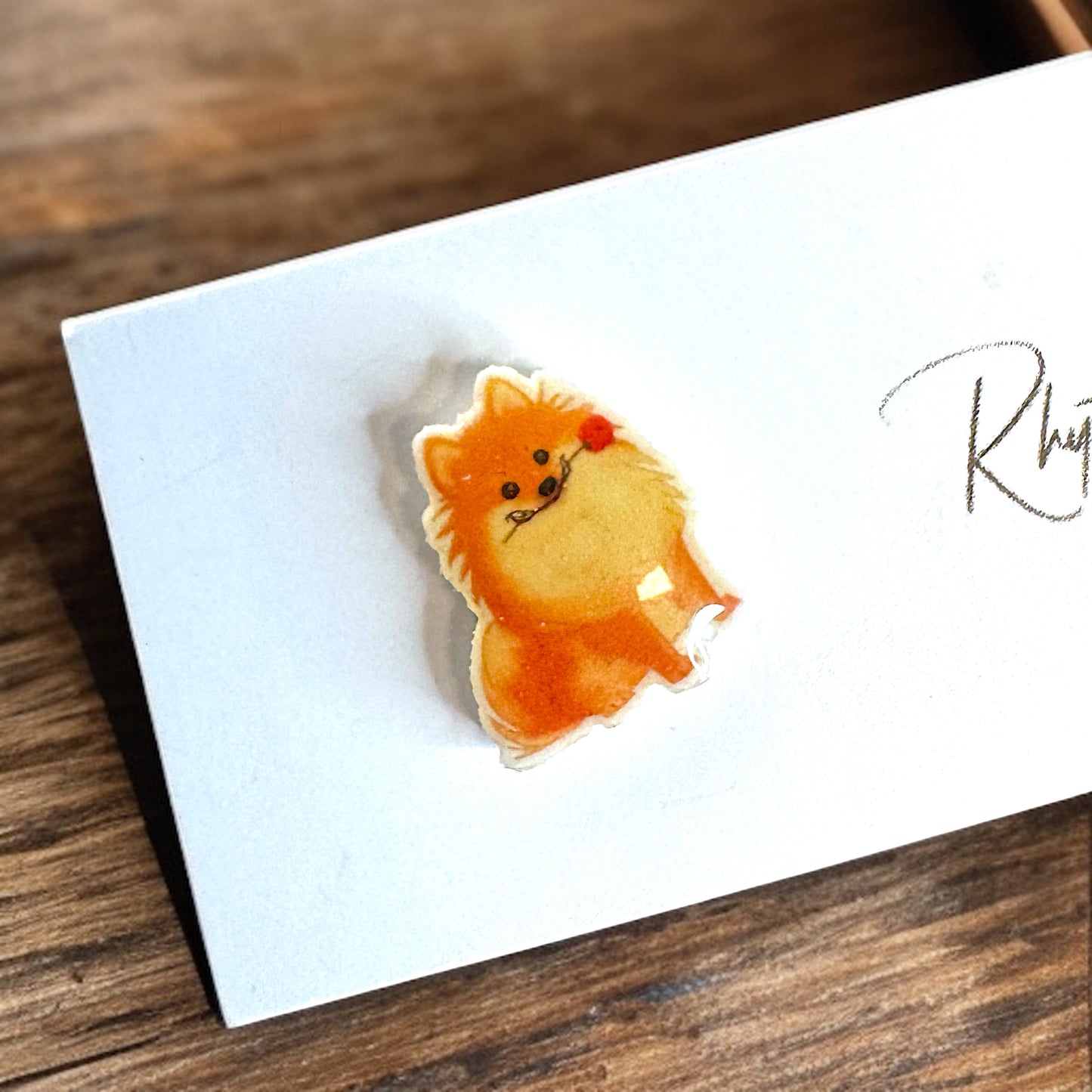 Charming Pomeranian Stud Earrings – Heartfelt Edition!