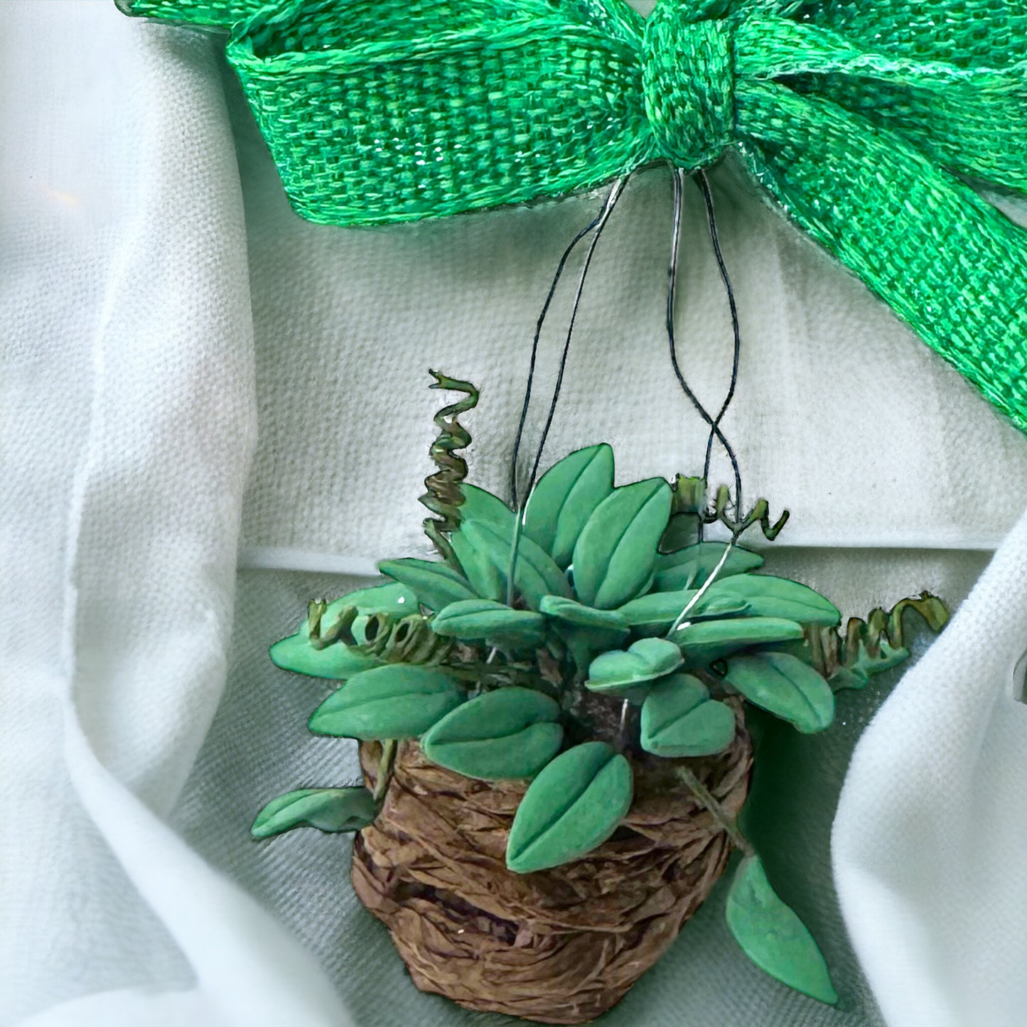 Whimsical Potted Plant Christmas Ornament - Handmade Delight for Your Space!