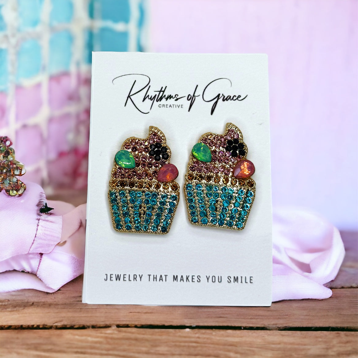 Sweet Treats for Your Ears: Sparkling Cupcake Earrings!