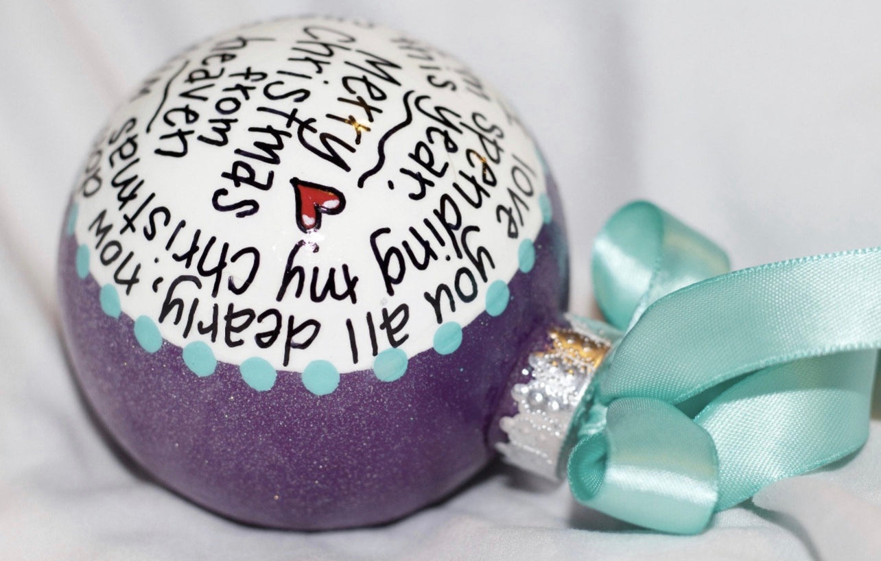 Christmas in Heaven Ornament - Memorial Ornament, Angel in Heaven, Christmas Ornament, Holiday Ornament, In Memory, Rest in Peace - Rhythms of Grace Creative