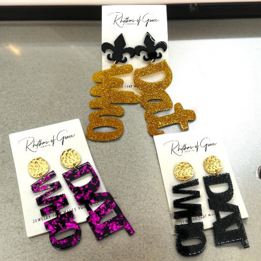 Who Dat Earrings: Cheer in Style with NOLA Football Jewelry! - Rhythms of Grace Creative
