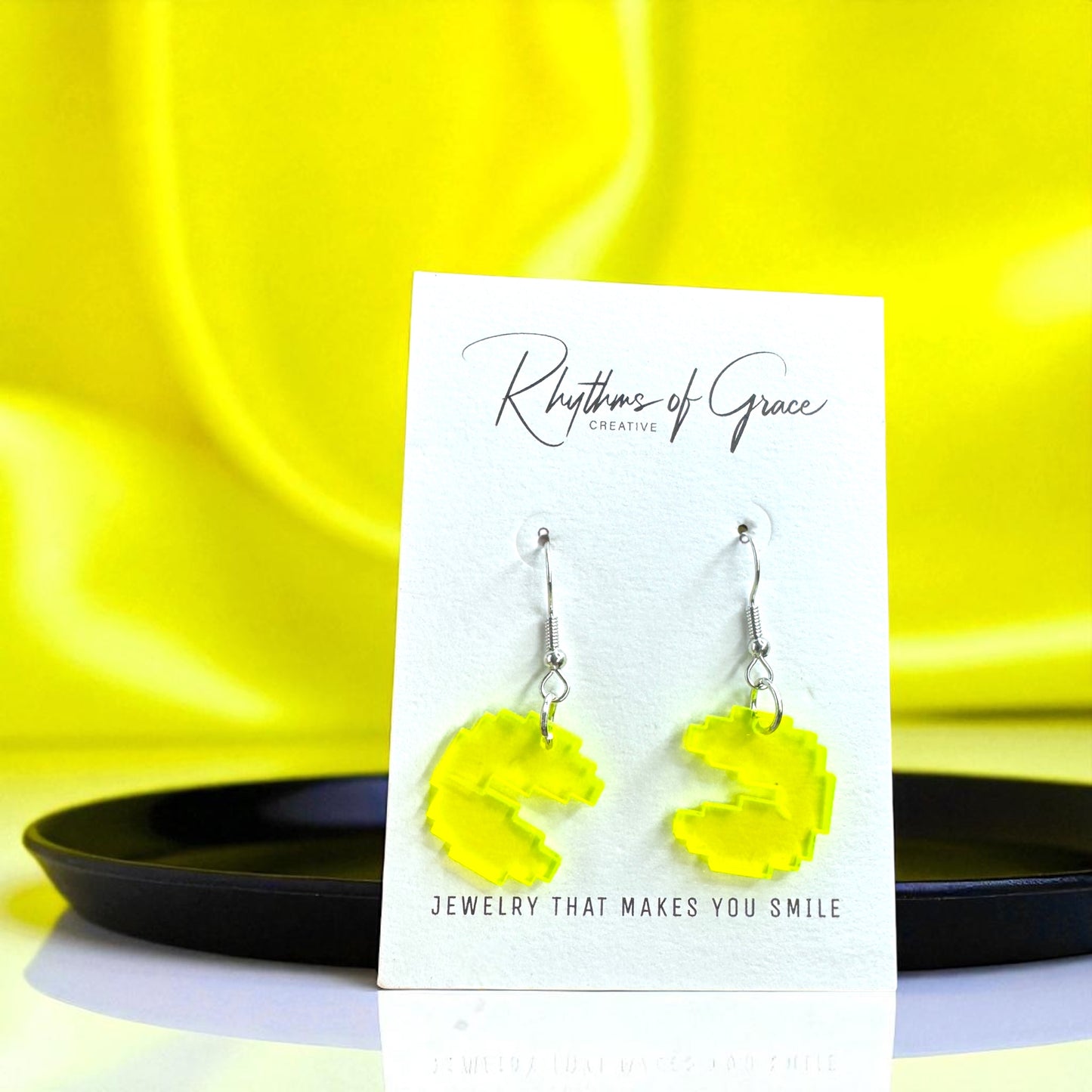 PAC-MAN Party Earrings Set - Embrace 80's Retro with Handmade Dangle Fun! - Rhythms of Grace Creative