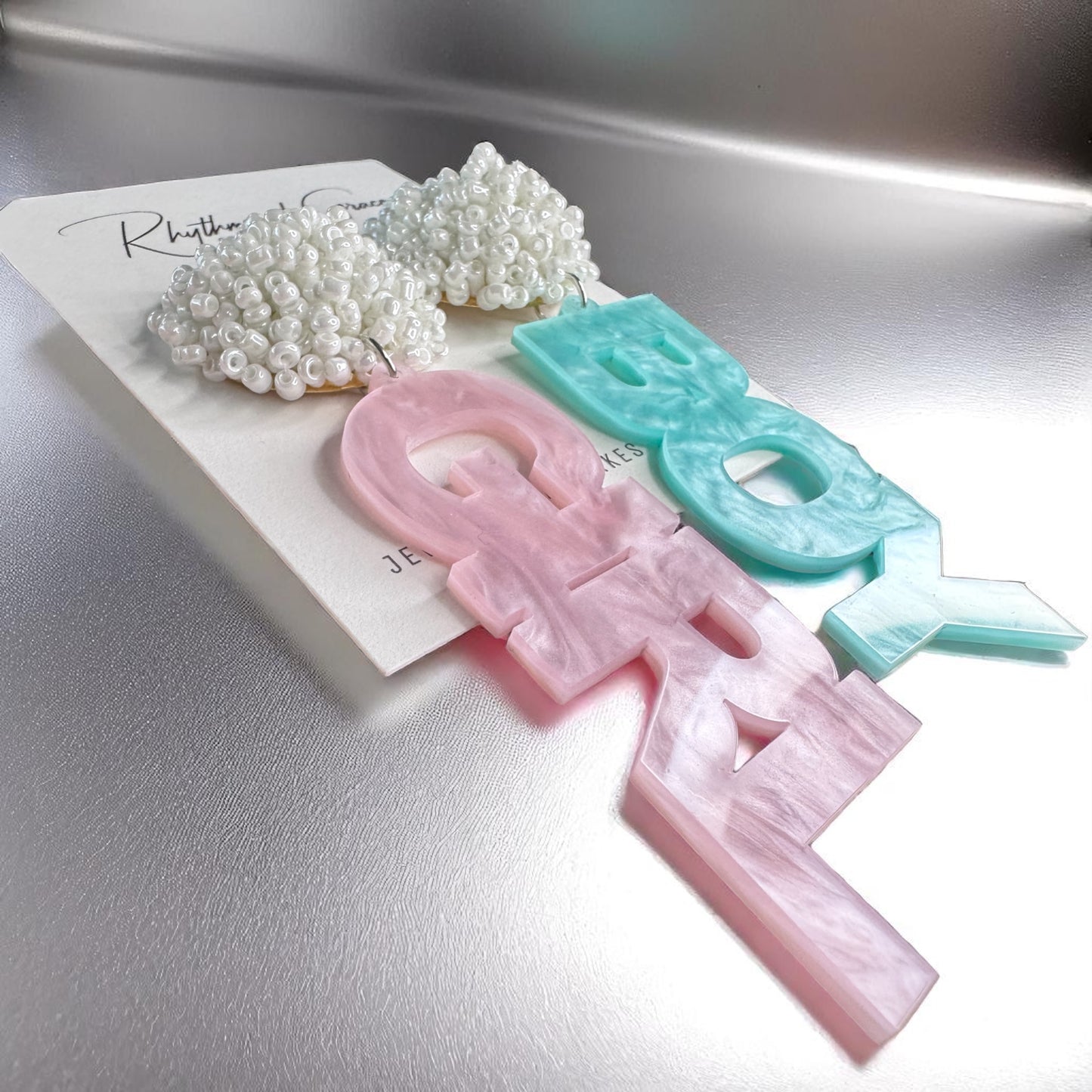 Gender Reveal Dangle Earrings: Share the Surprise in Style