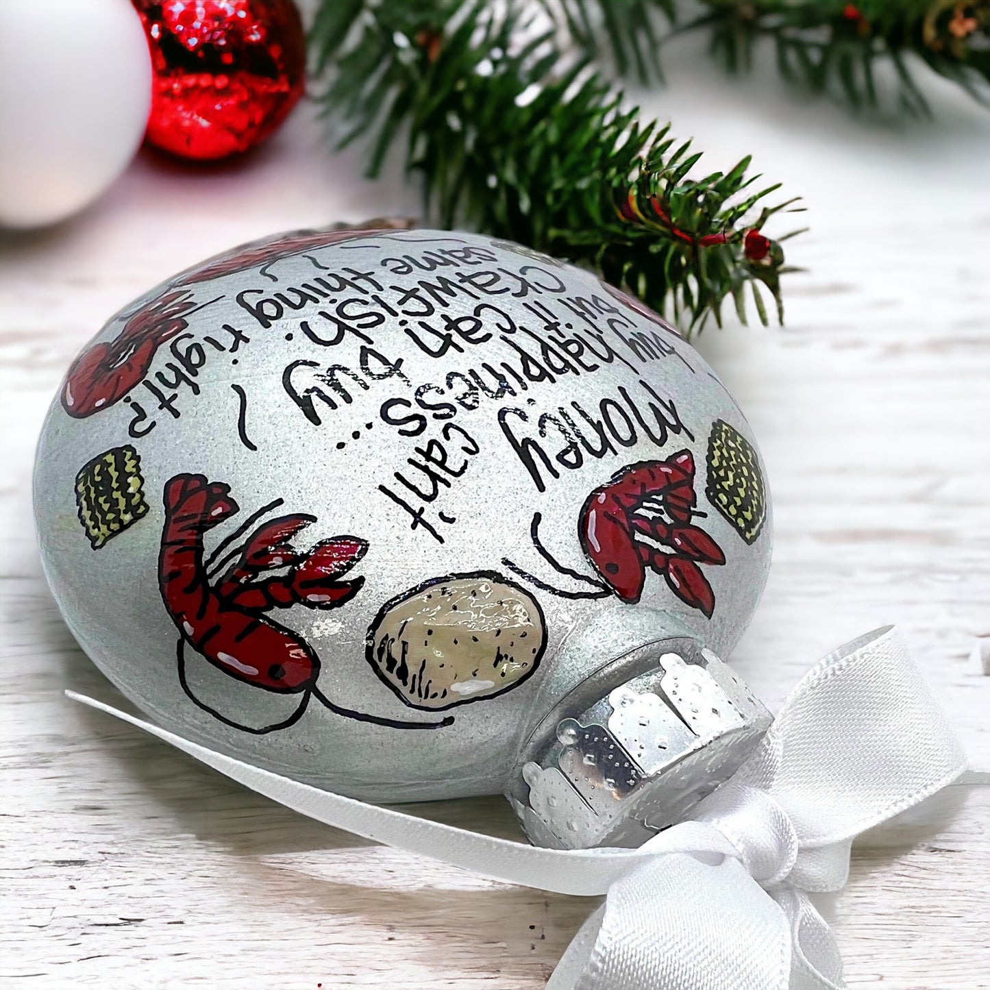 Cajun Christmas Cheer: Crawfish & Happiness Ornament! - Rhythms of Grace Creative