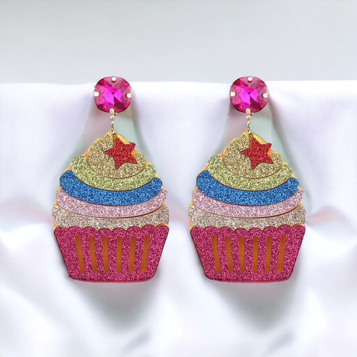 Whimsical Cupcake Earrings - Sweet Treats for Your Ears!