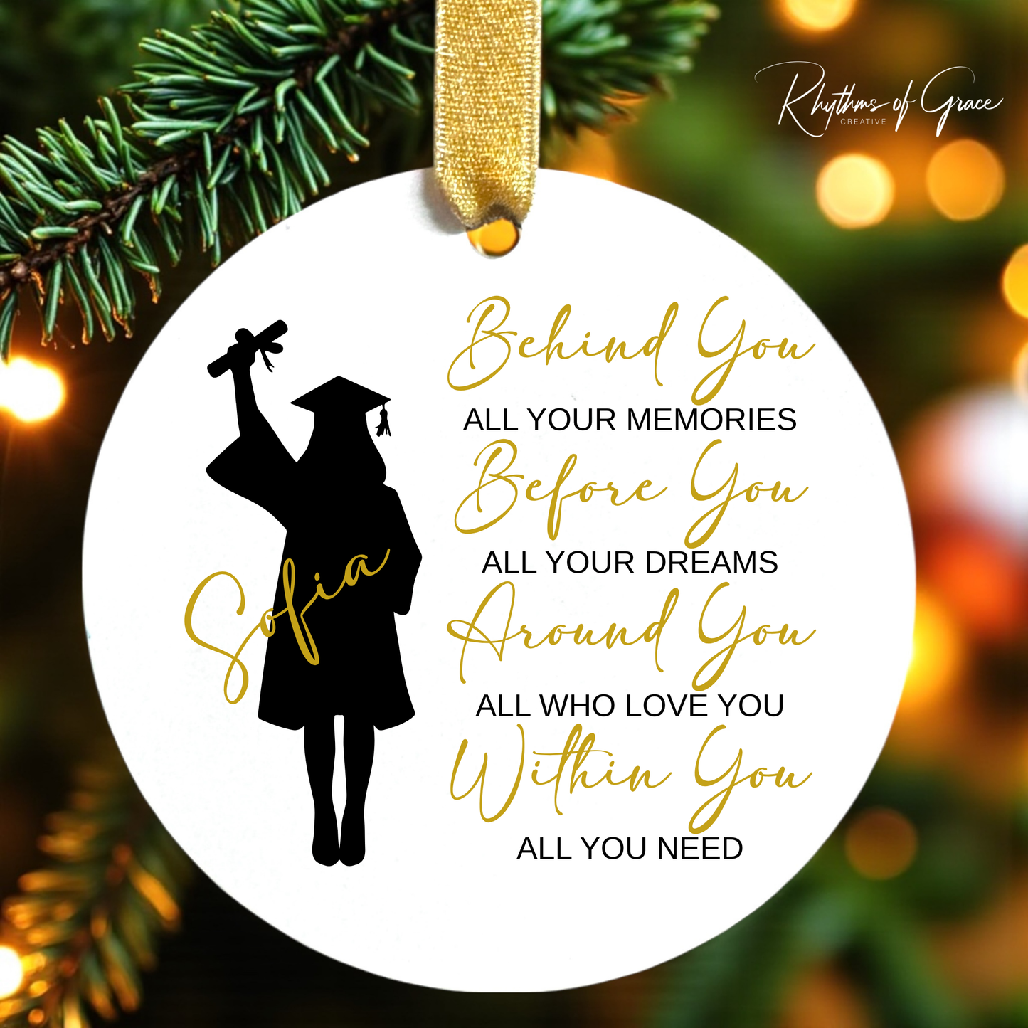 Class of 2025 Senior Photo Christmas Ornament | Personalized Holiday Keepsake