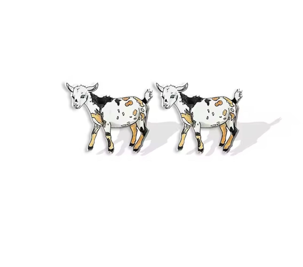 Goats Galore: Adorable Goat Stud Earrings! ๐