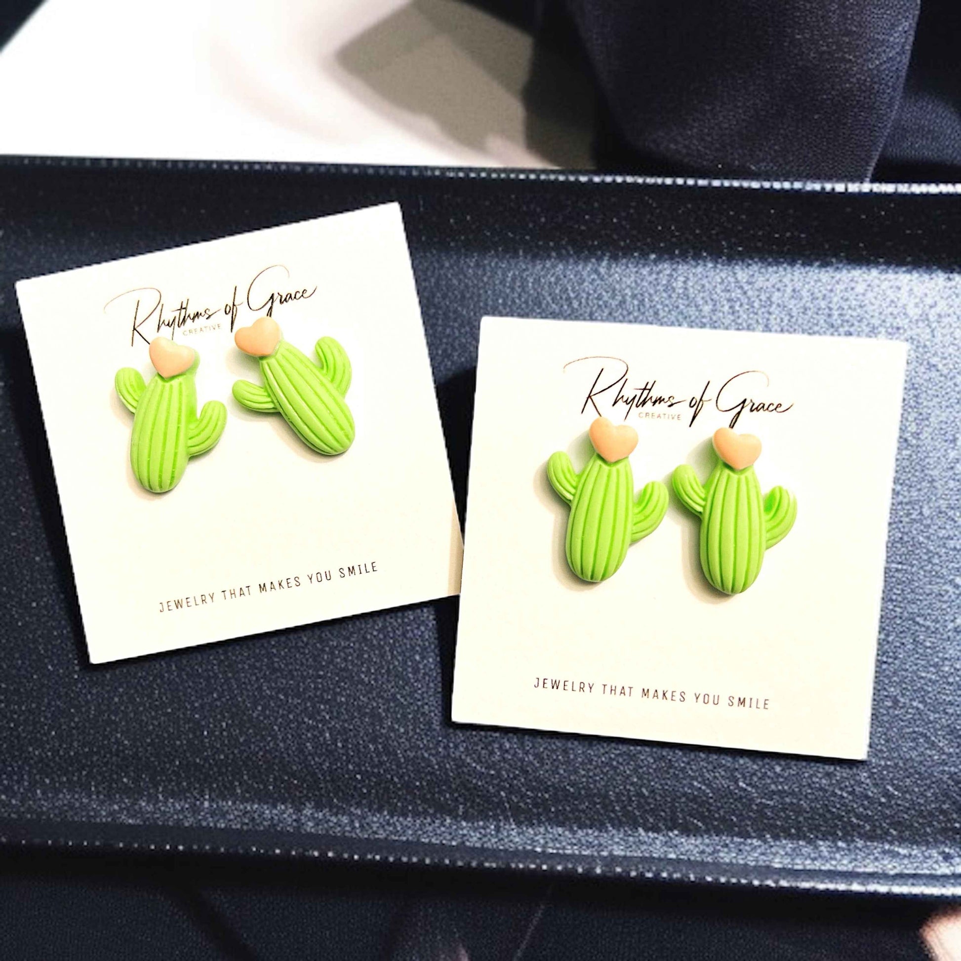 Embrace the Desert Vibes with Our Handmade Cactus Stud Earrings! 🌵