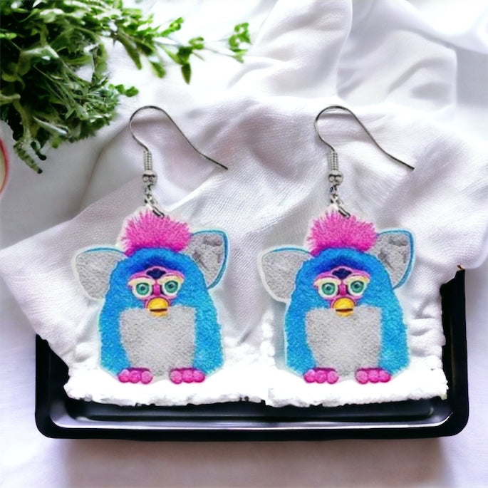 Furby Frenzy: Nostalgic Drop Earrings for Playful Hearts! - Rhythms of Grace Creative