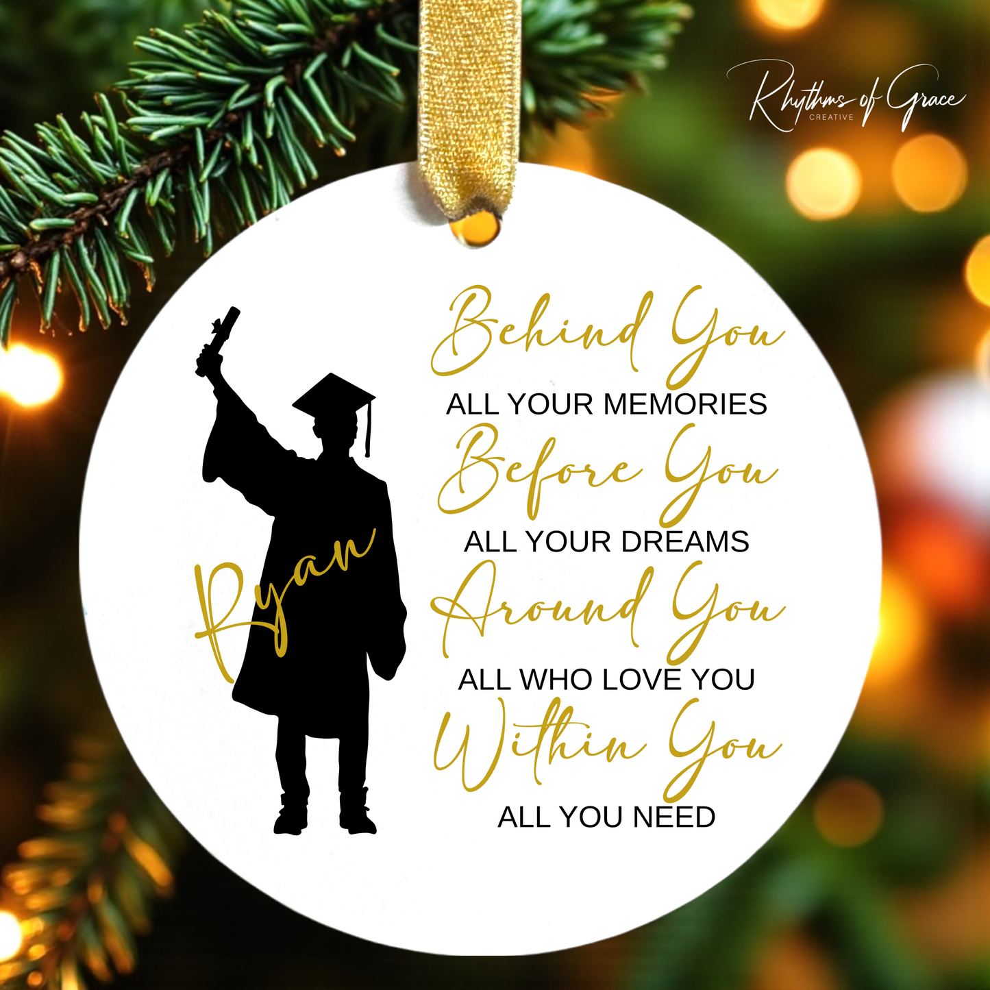 Class of 2025 Senior Photo Christmas Ornament | Personalized Holiday Keepsake