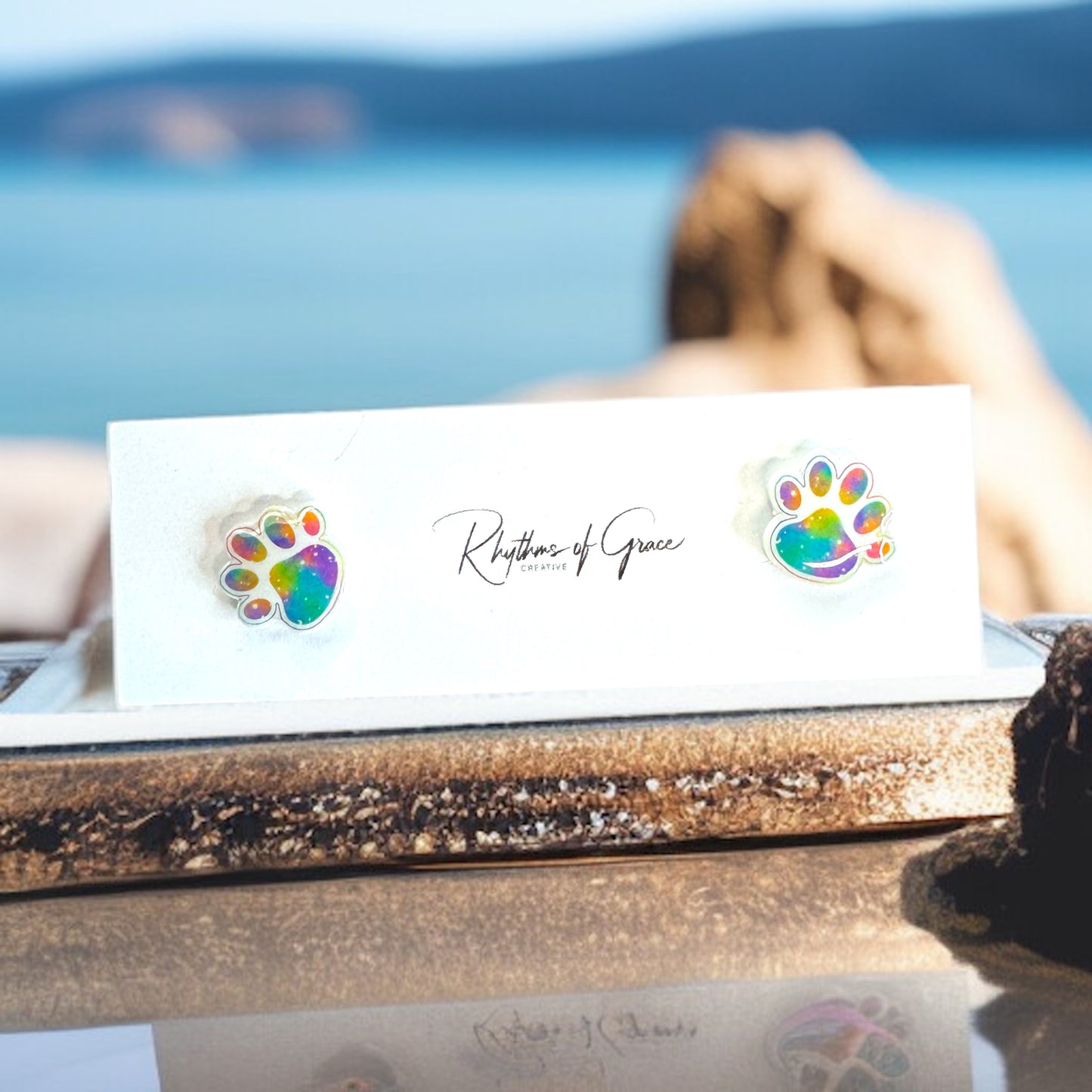 Paw-sitively Colorful Stud Earrings – Perfect Gift for Animal Lovers!