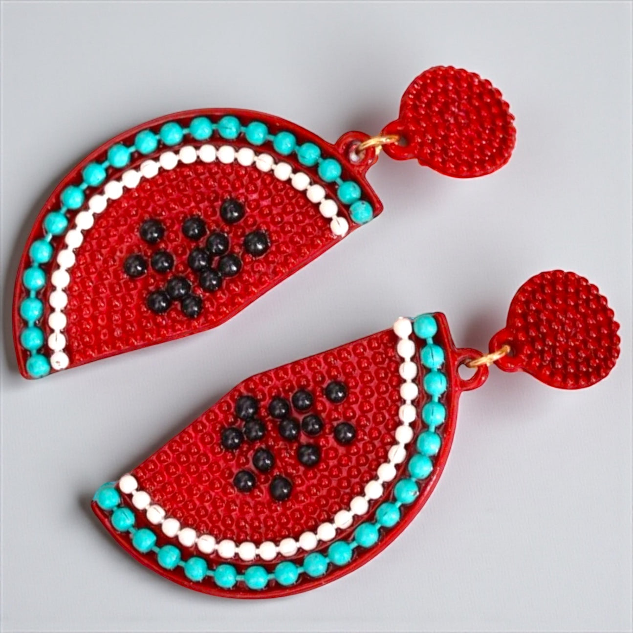 Juicy Watermelon Earrings - Slice into Summer Style! 🍉
