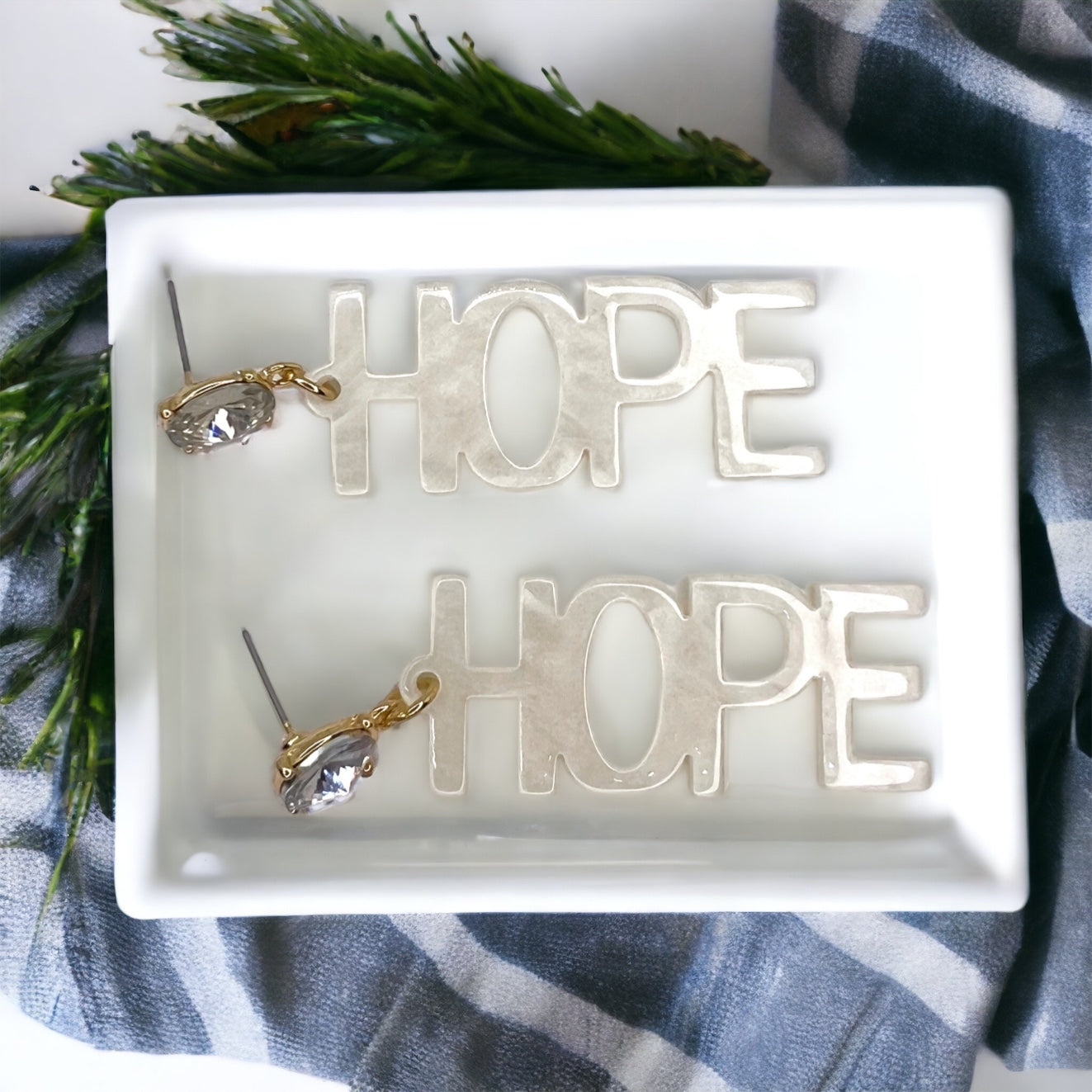 Hope Dangle Earrings - Embrace Elegance and Inspiration! ✨ - Rhythms of Grace Creative