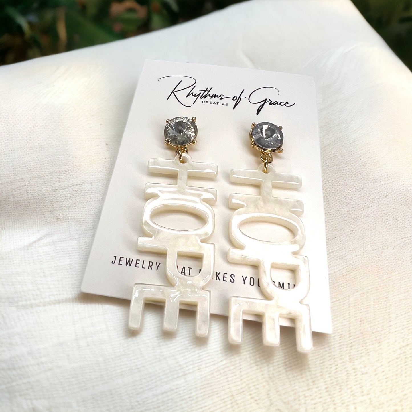 Hope Dangle Earrings - Embrace Elegance and Inspiration! ✨ - Rhythms of Grace Creative