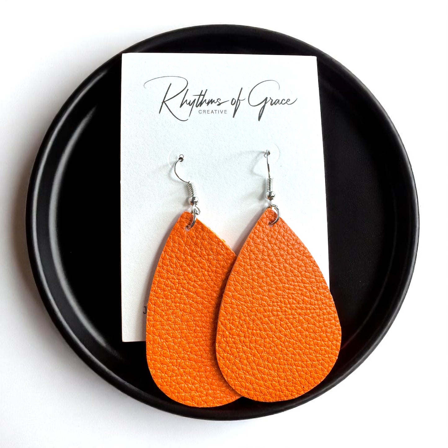 Teardrop Dream Earrings: Colorful Faux Leather Dangles for Every Occasion!