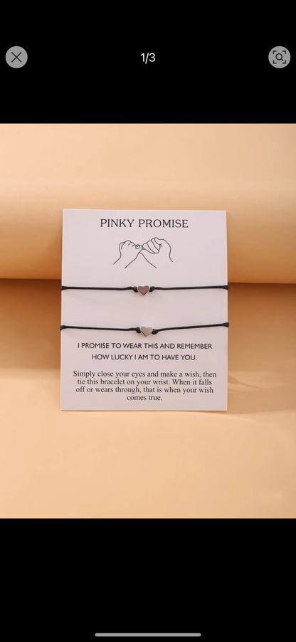Pinky Promise Bracelet - Friendship Bracelet, Mother’s Day, Beaded Bracelet, Inspirational Gift, Wish Bracelet, Easter Basket