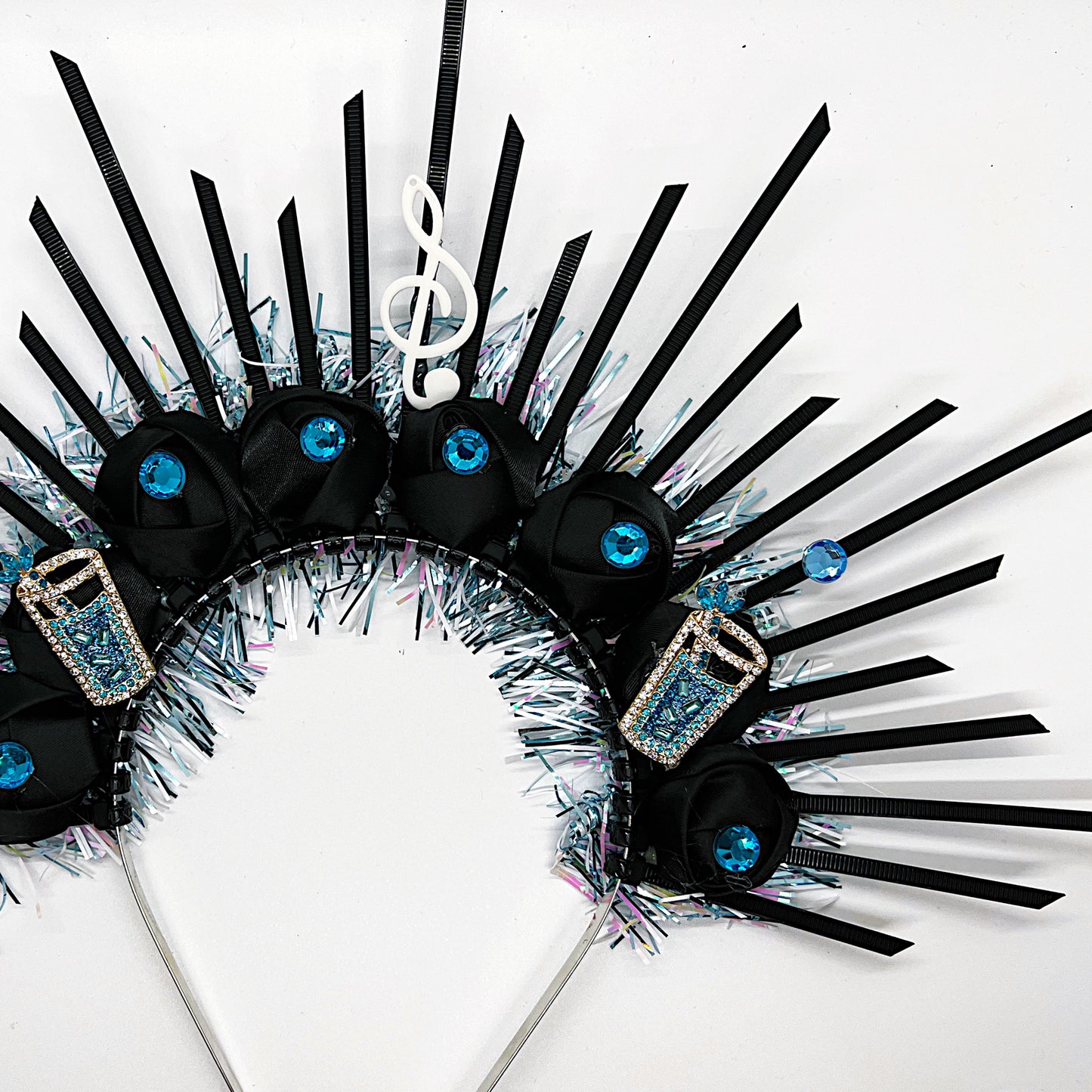 Unique Handmade Jazz Fest Headpiece – One-of-a-Kind Music-Inspired Accessory for Festivals & Parties!