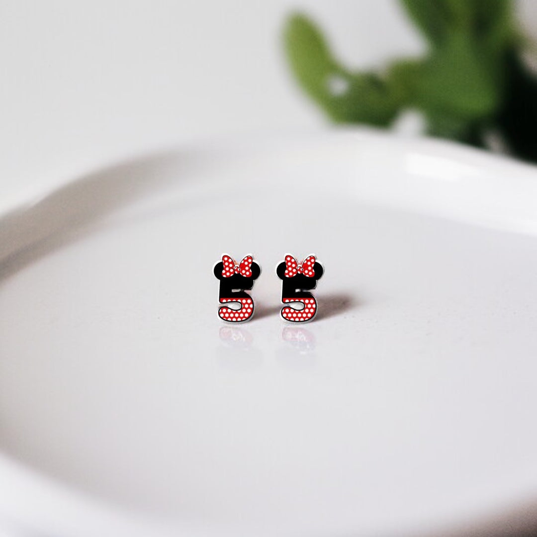 Whimsical Number Stud Earrings: Celebrate Your Age in Style!