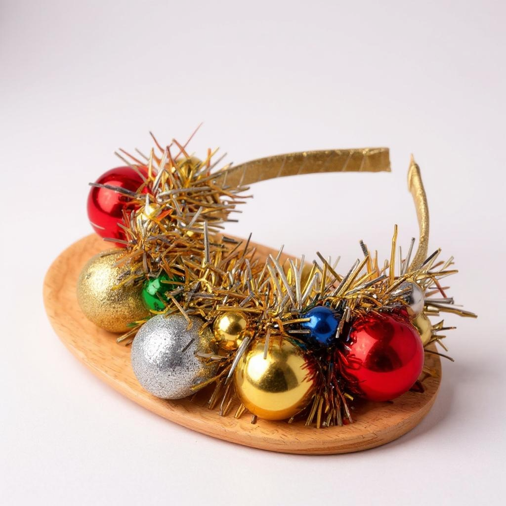 Ho Ho Ho-liday Glam: Red & Green Christmas Ornament Headband!