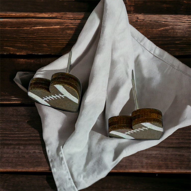 Game Day Glam: Adorable Football Stud Earrings! ๐๐