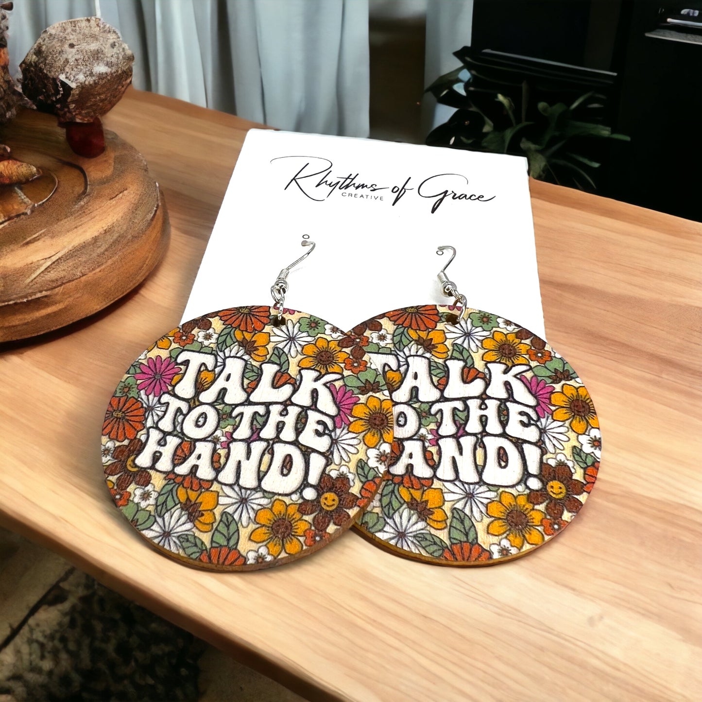 Talk to the Hand Earrings - Retro Sassy Vibe! 🌟 - Rhythms of Grace Creative
