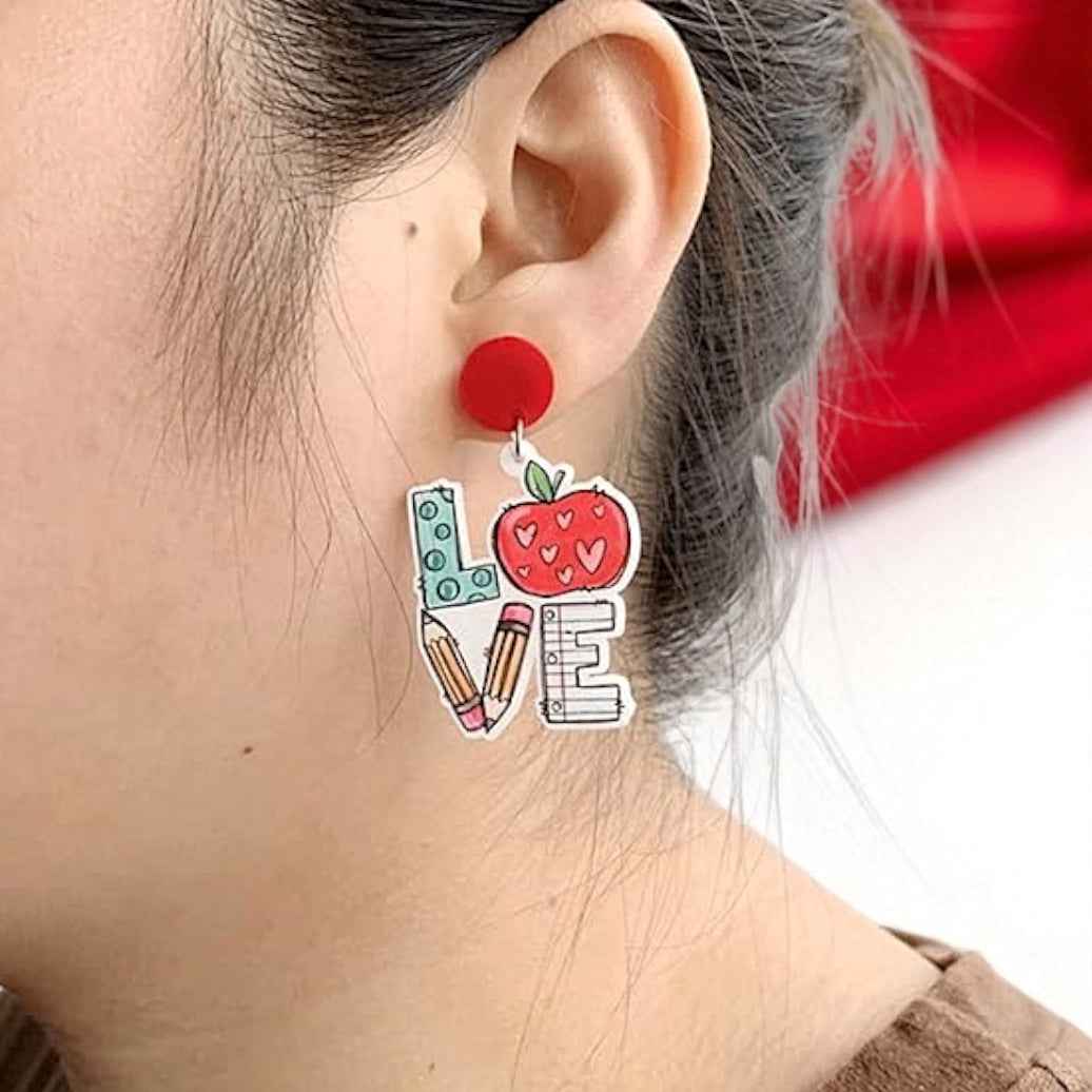Chic & Cheerful: ‘I Love Teaching’ Earrings!