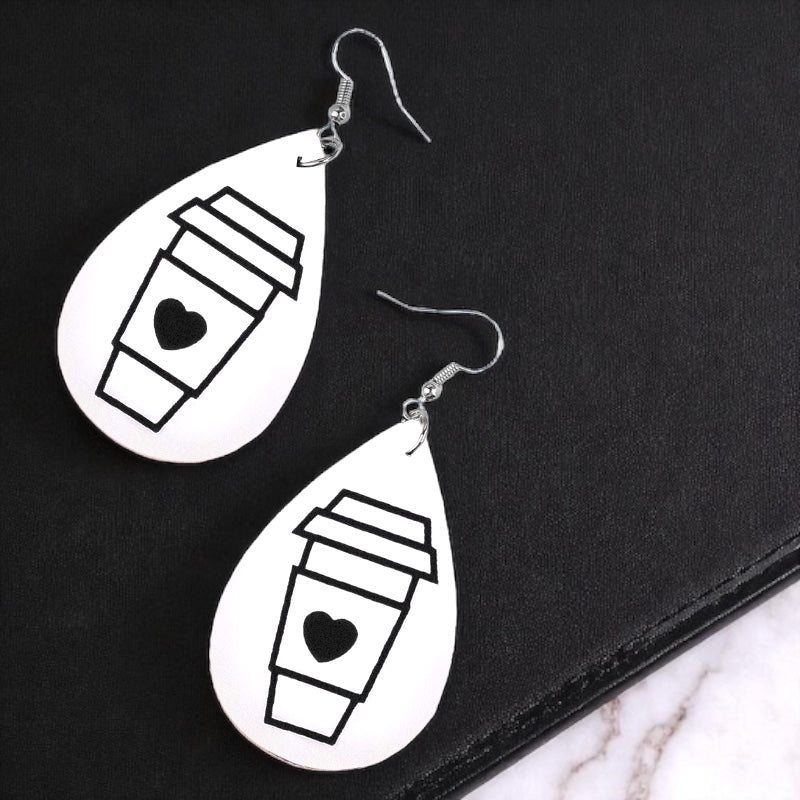 Coffee Teardrop Earrings: Brew-tiful Style for Caffeine Lovers! ☕