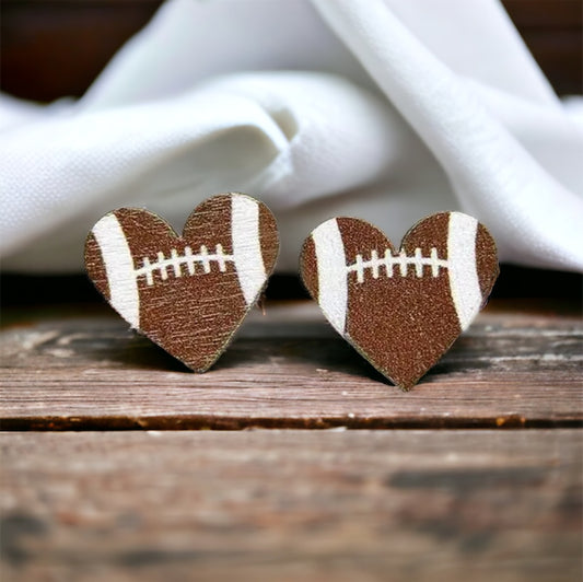 Game Day Glam: Adorable Football Stud Earrings! 🏈💖