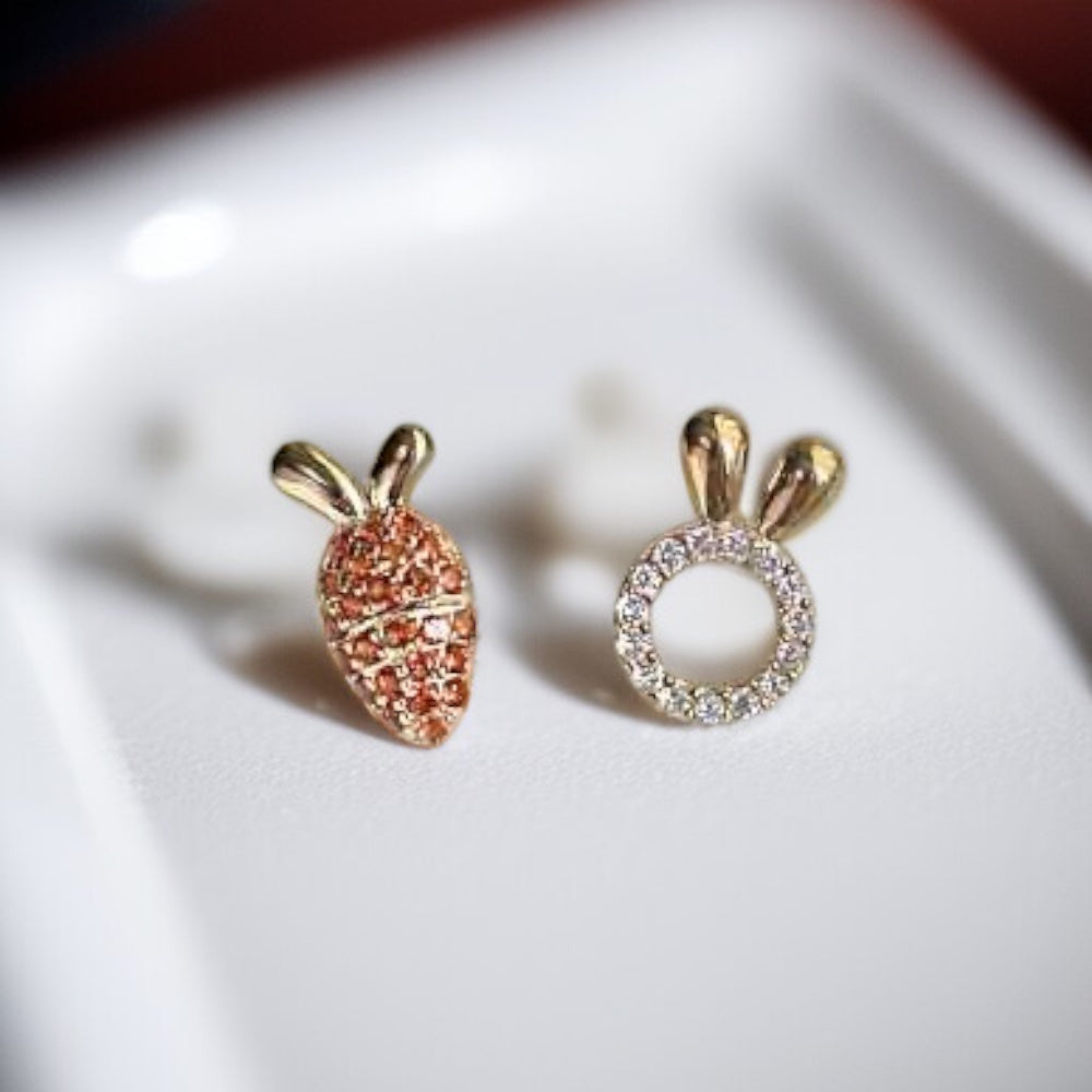 Hop into Easter Sparkle: Rhinestone Stud Earrings