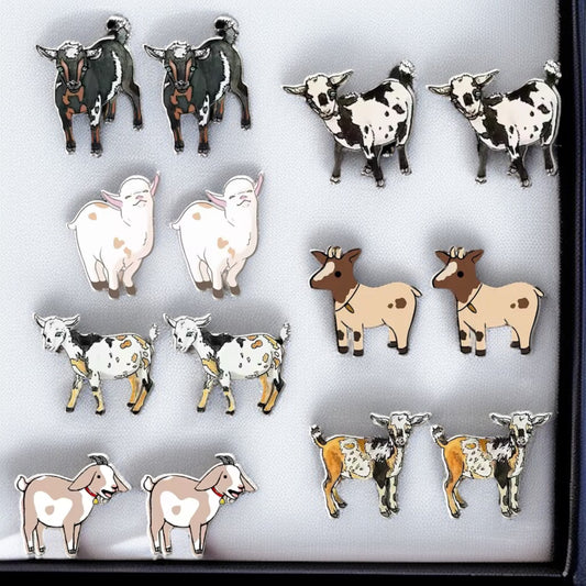 Goats Galore: Adorable Goat Stud Earrings! 🐐