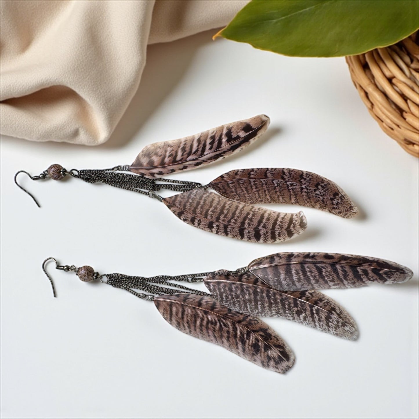 Boho Chic Feathered Dangle Earrings - Wild & Free Country Vibes!
