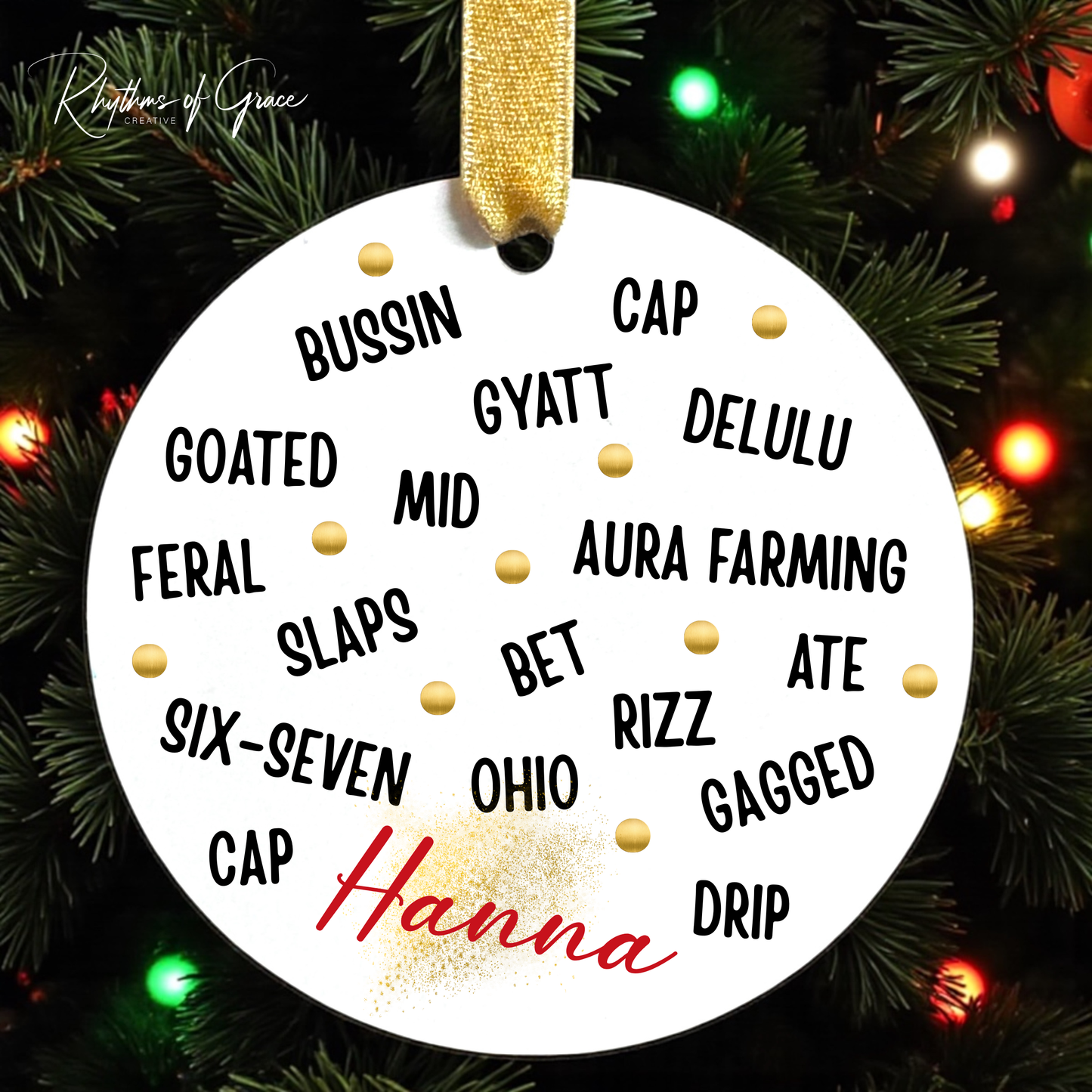 "Santa 6-7" Ornament – Sleighin' the Holiday Game!