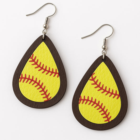 Swing into Style: Softball Dangle Earrings for the Ultimate Fan!