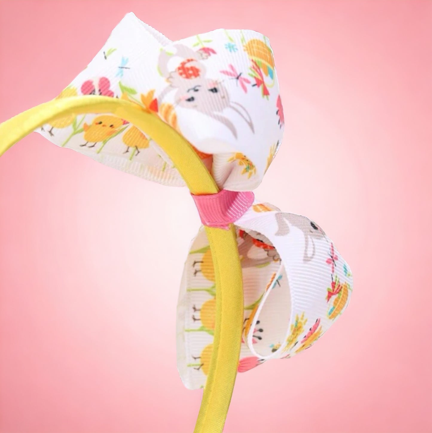 Hoppy Easter Style: Adorable Handmade Bow Headband for Girls!