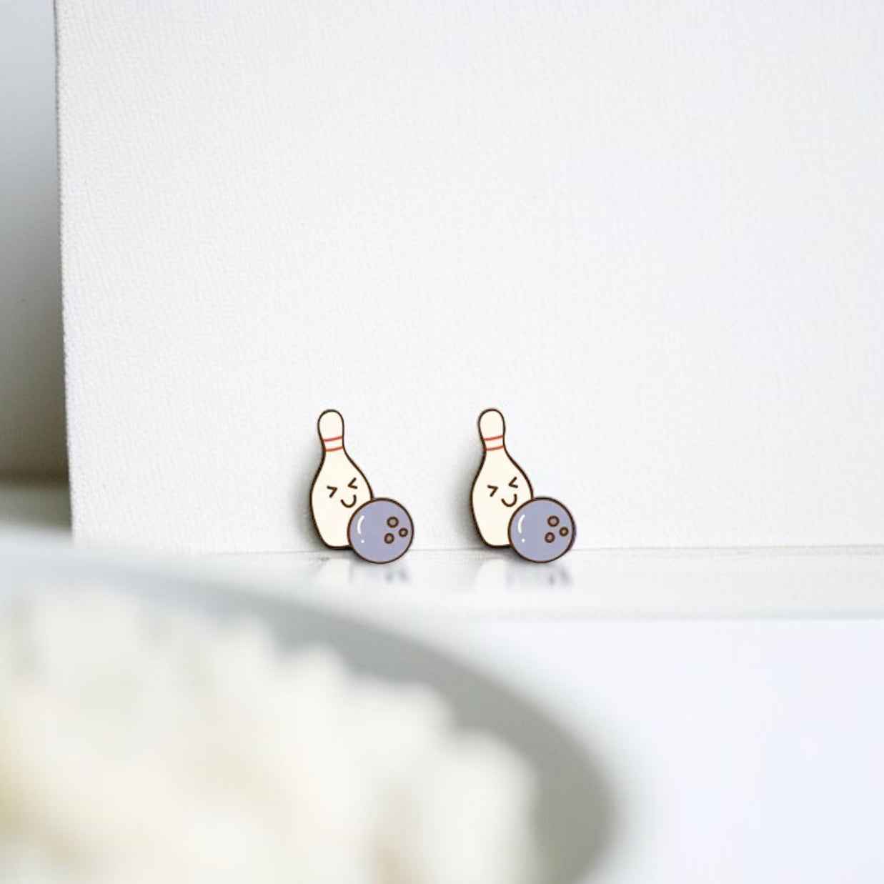 Strike a Pose with Bowling Studs Earrings! 🎳