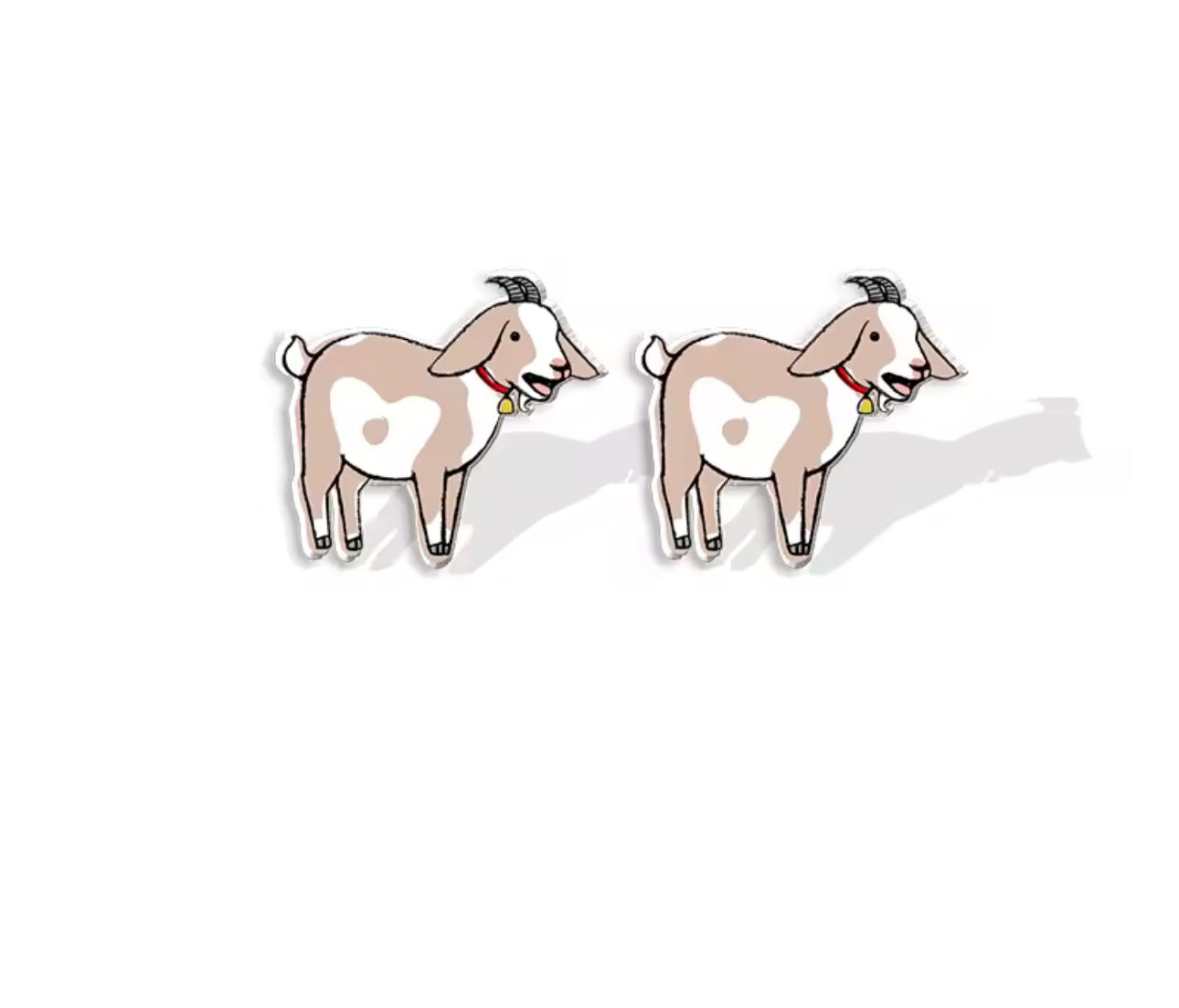 Goats Galore: Adorable Goat Stud Earrings! ๐