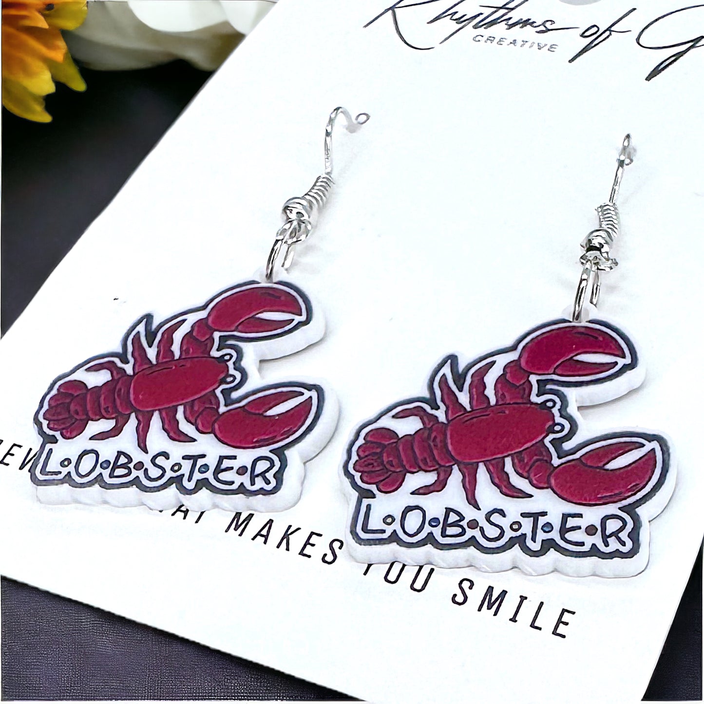 Lobster Dangle Earrings: Your Friendly Reminder of Love! FRIENDS