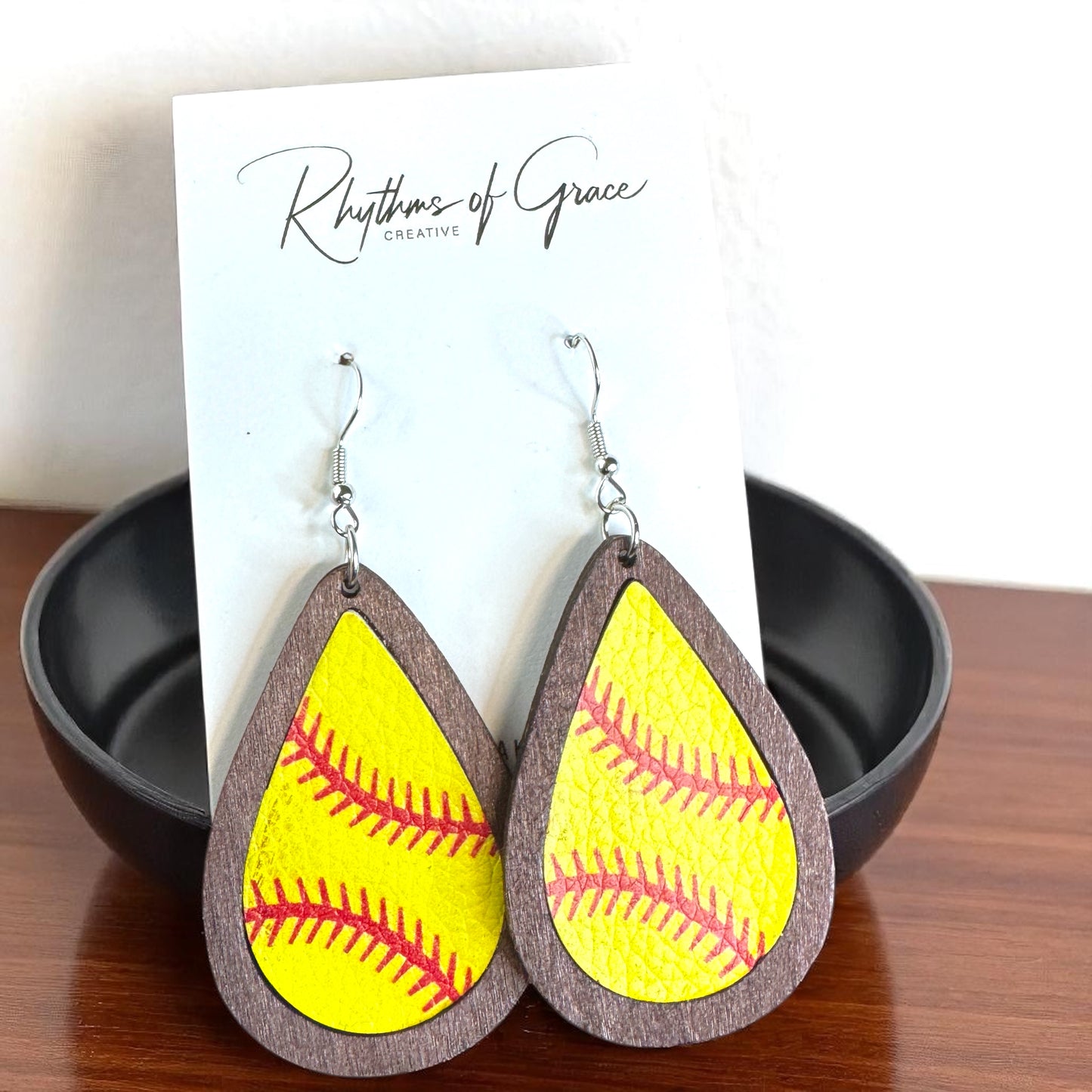 Swing into Style: Softball Dangle Earrings for the Ultimate Fan!