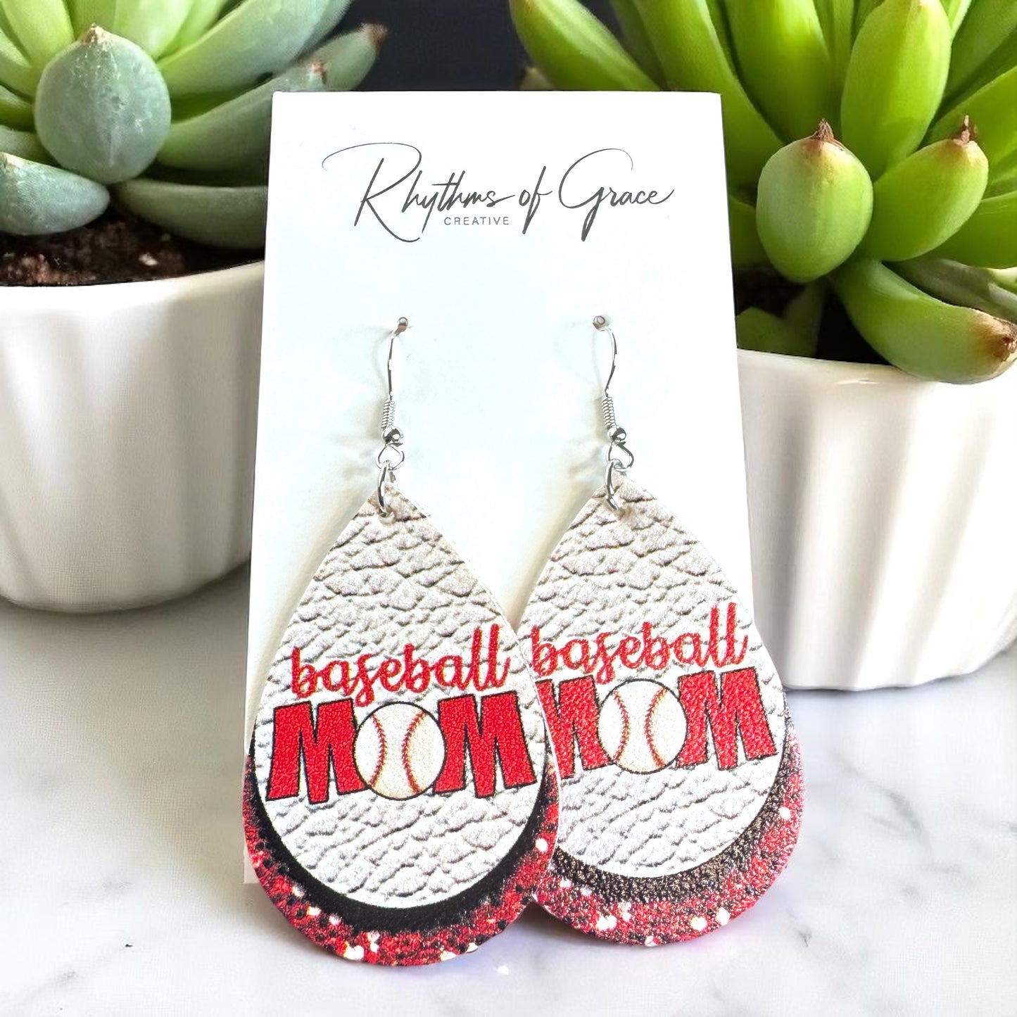 Hit a Home Run with Our Baseball Mom Dangle Earrings! ⚾️