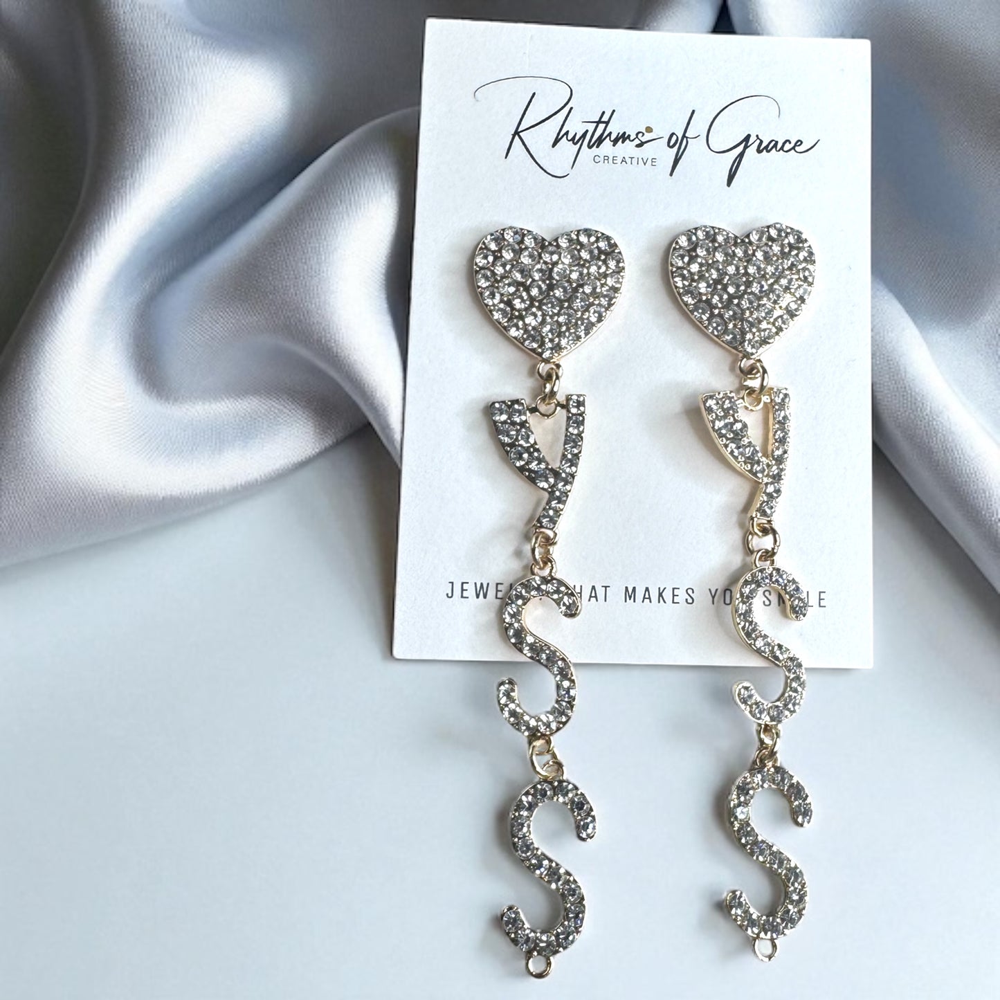 YSSS! Rhinestone Drop Earrings – Statement Bling for Bold Queens 💎