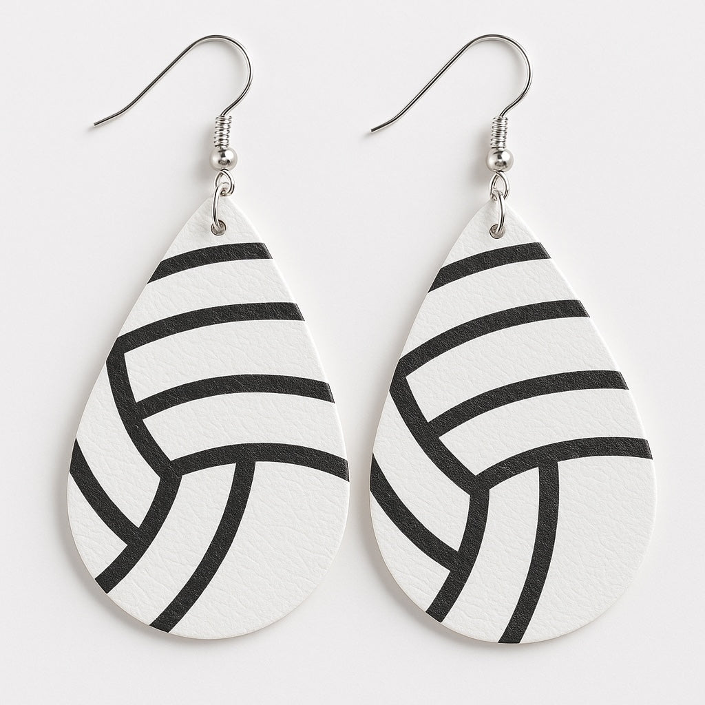 Spike Your Style: Volleyball Dangle Earrings! 🏐
