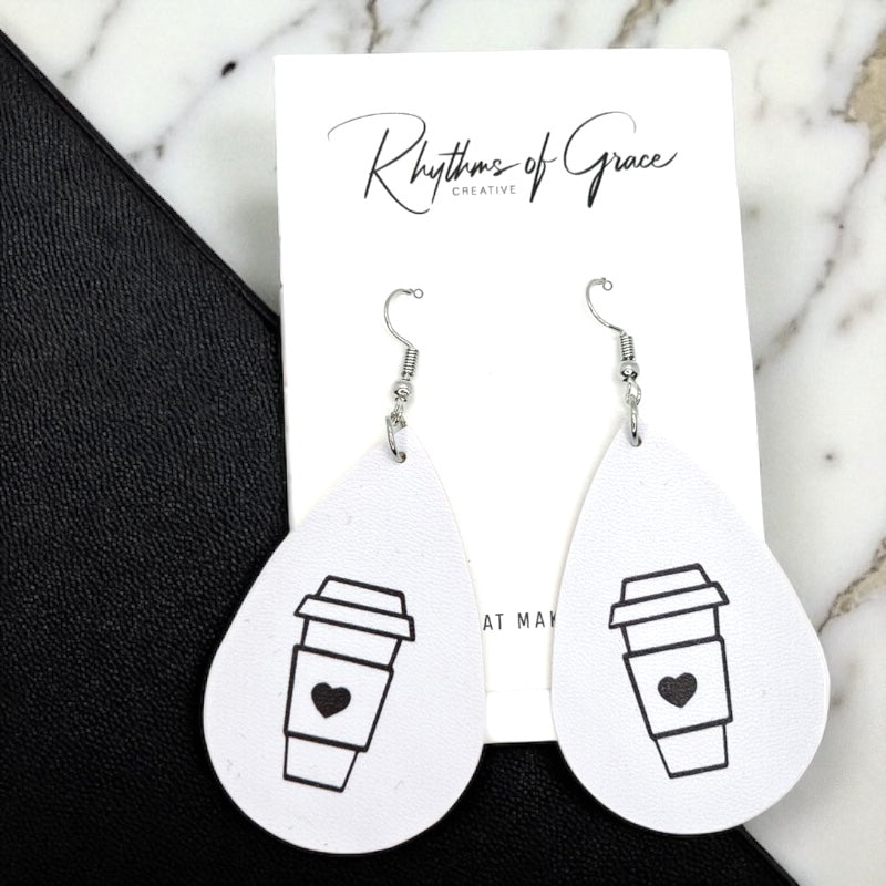 Coffee Teardrop Earrings: Brew-tiful Style for Caffeine Lovers! ☕