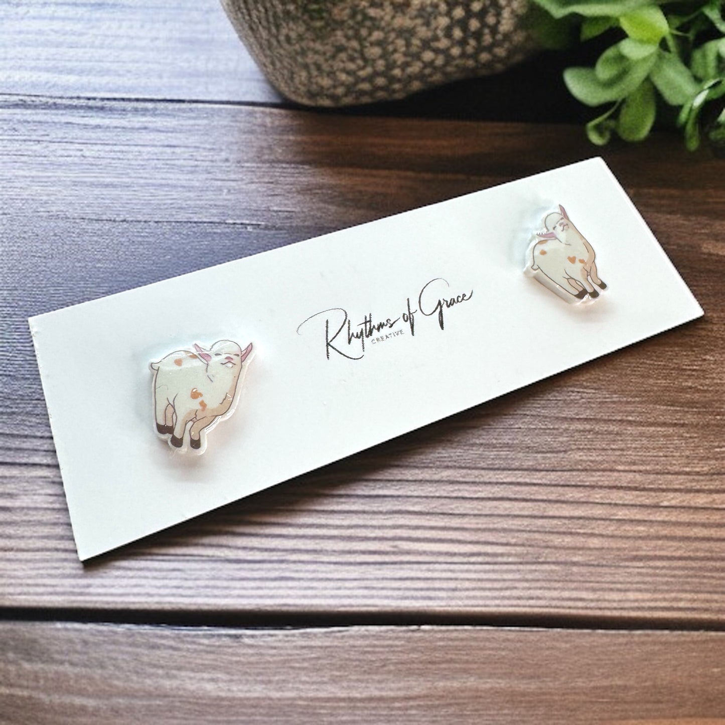Goats Galore: Adorable Goat Stud Earrings! ๐