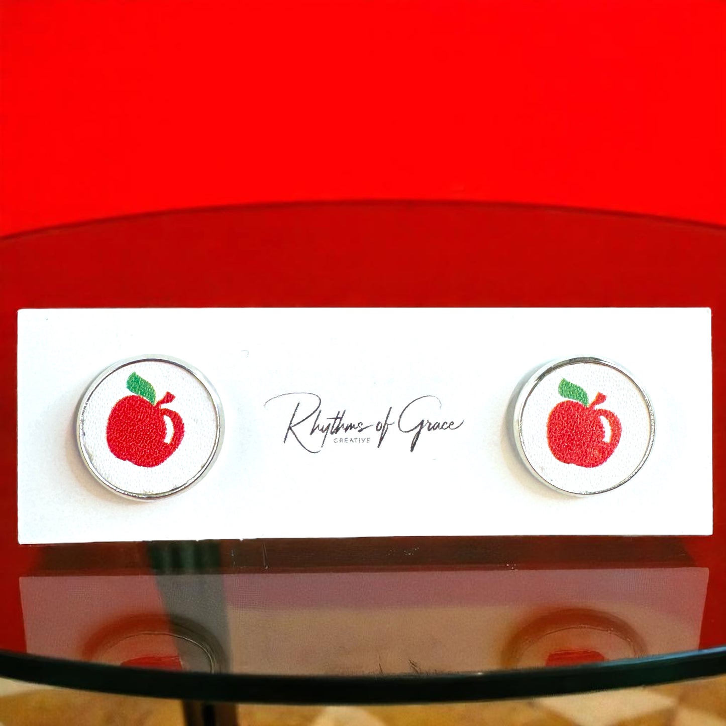 Sweeten Your Style with Apple Stud Earrings! 🍎