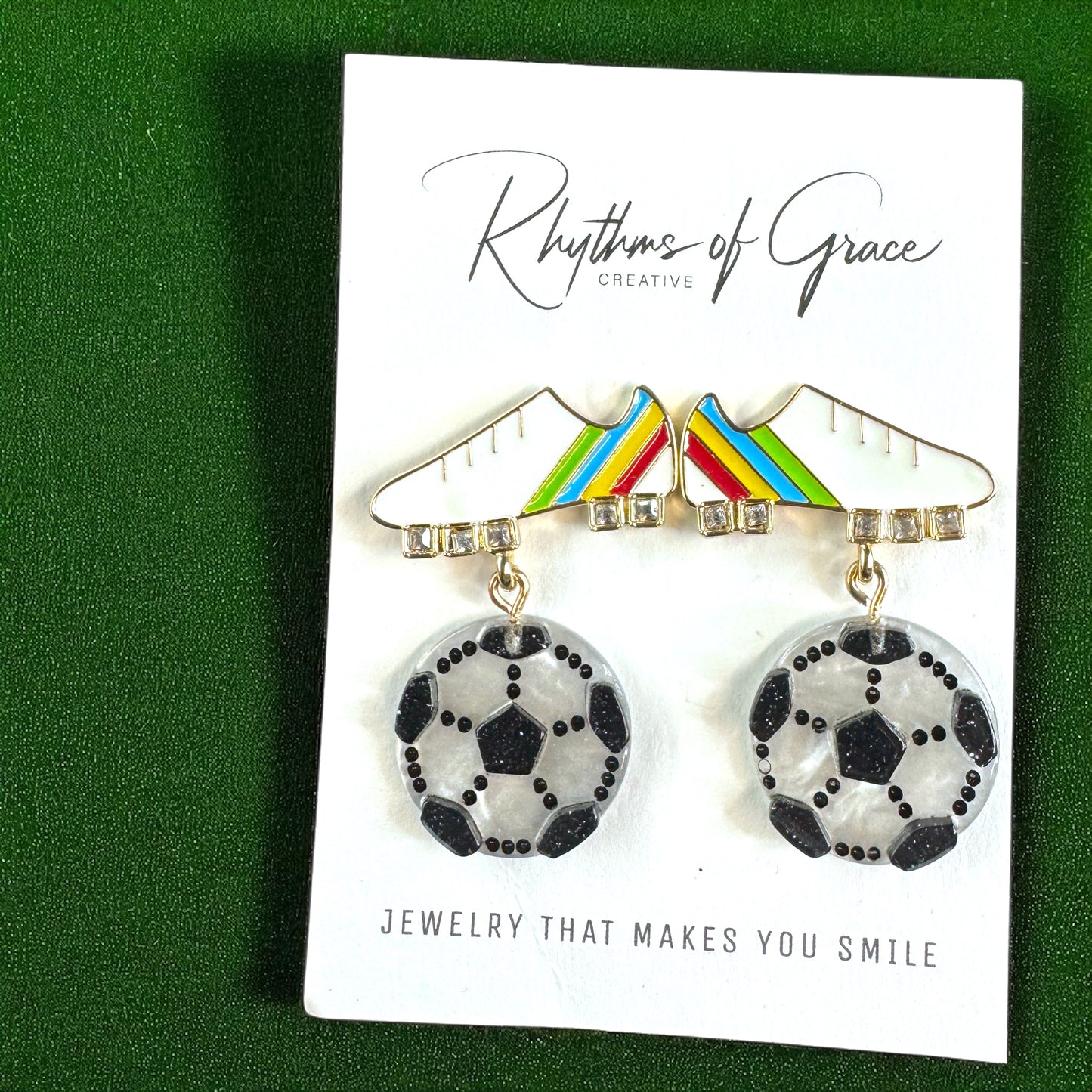 Score a Goal with Our Stunning Soccer Dangle Earrings! ⚽️