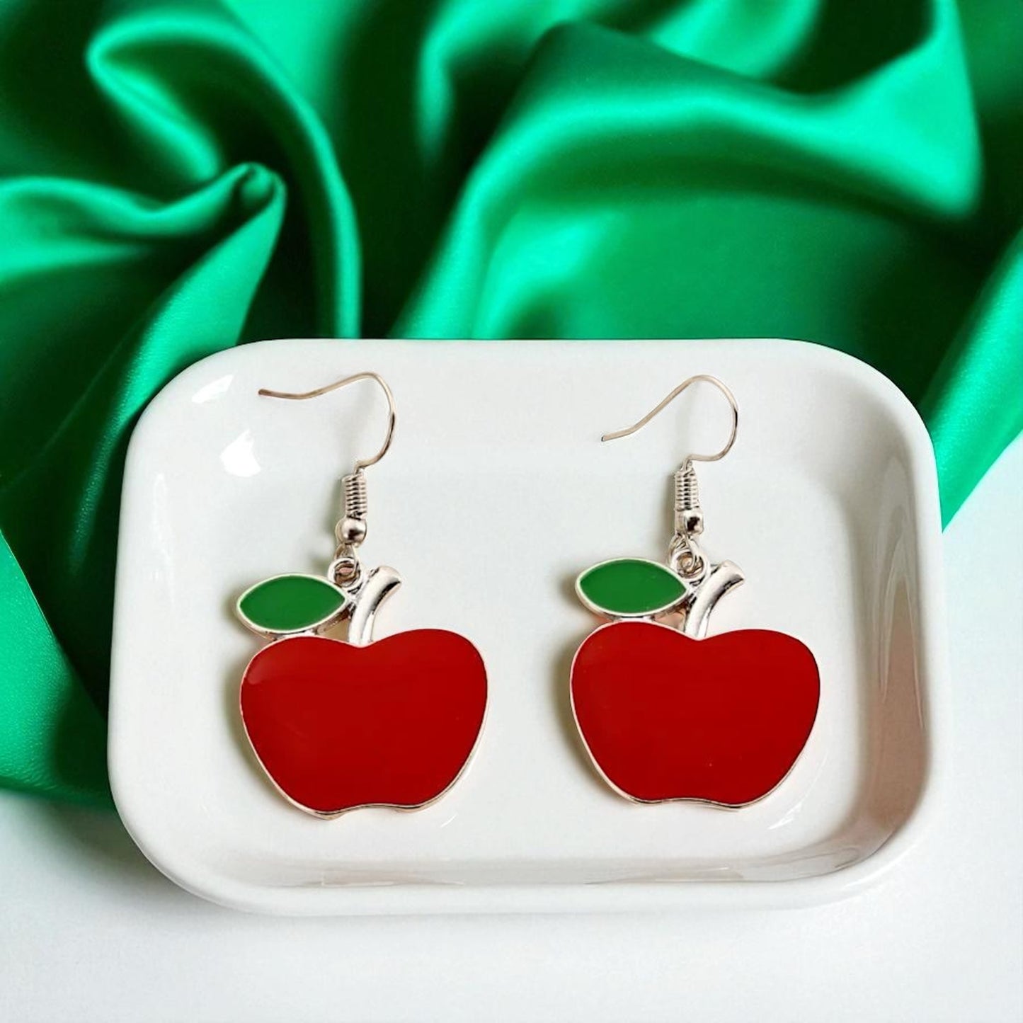 Bite into Style with Chic Red Apple Dangle Earrings! 🍎