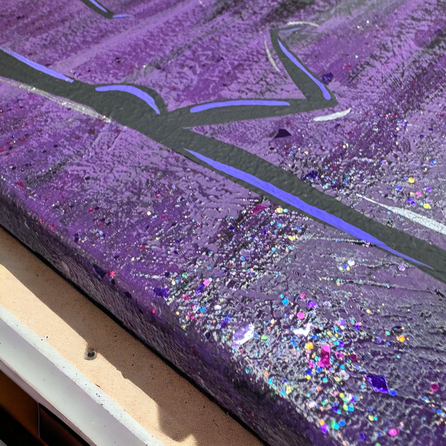 Stunning Original Hand-Painted Textured 1 x 12” Unframed Painting | Signed by Artist, Artwork