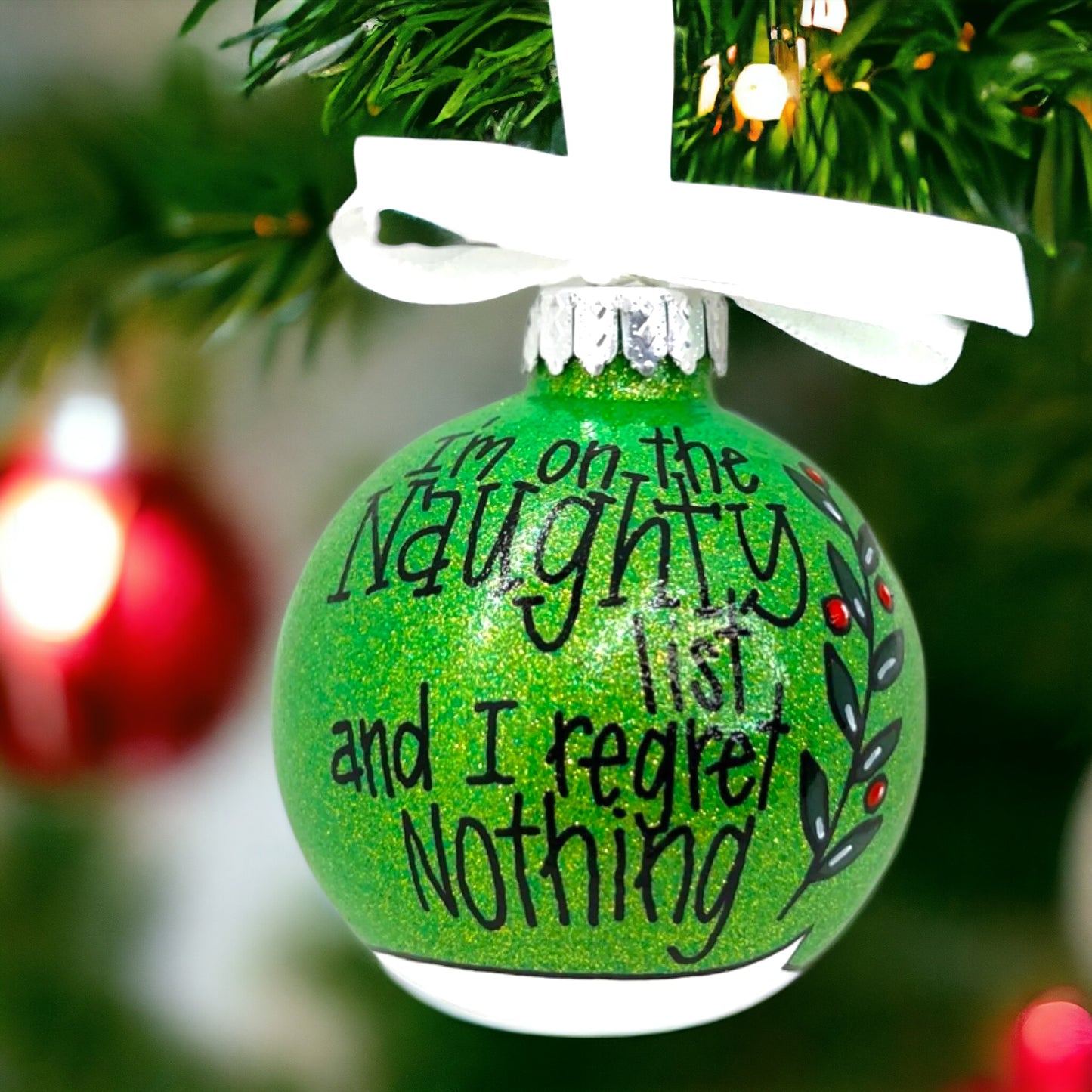 Naughty & Nice? I Choose Naughty! 🎄 Personalized Ornament for the Bold!